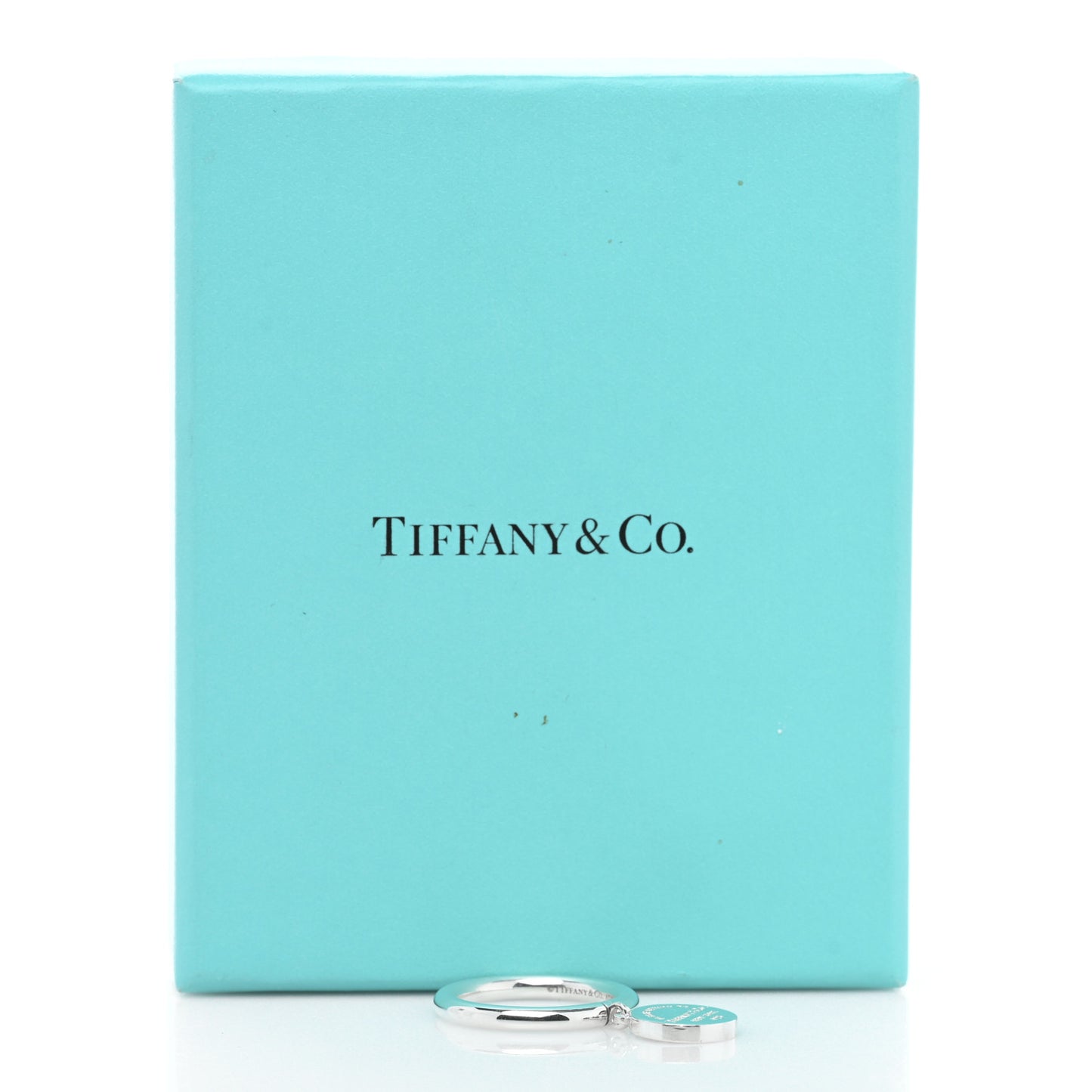Sterling Silver Return to Tiffany Round Charm Ring 50 5.5