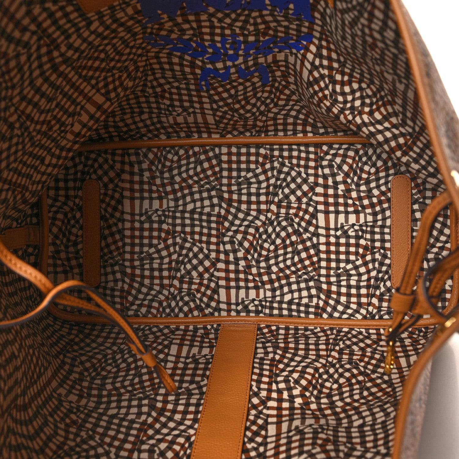 MCM Visetos Large Liz Reversible Shopper Tote Cognac 5 of 15