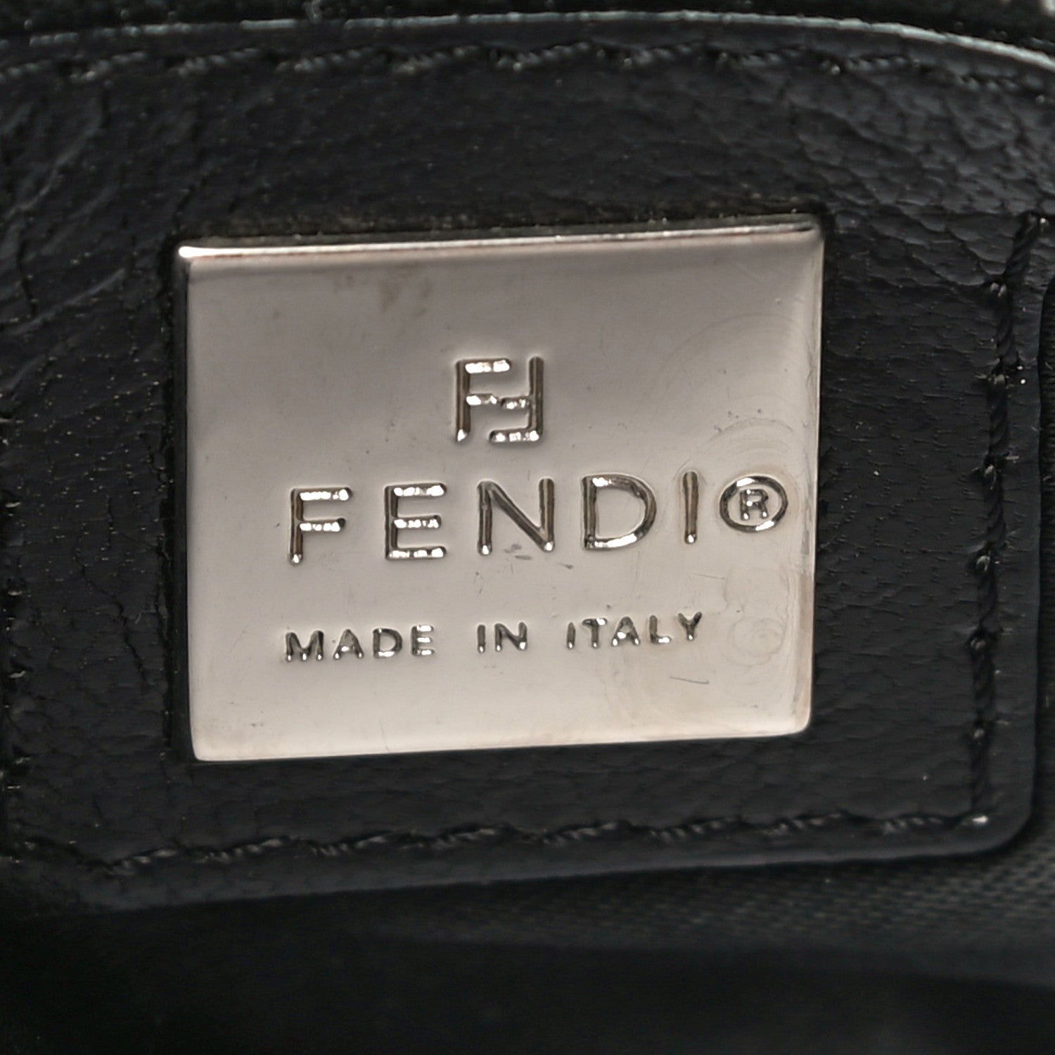 Fendi Denim Embroidered Baguette Blue Multicolor 6 of 9