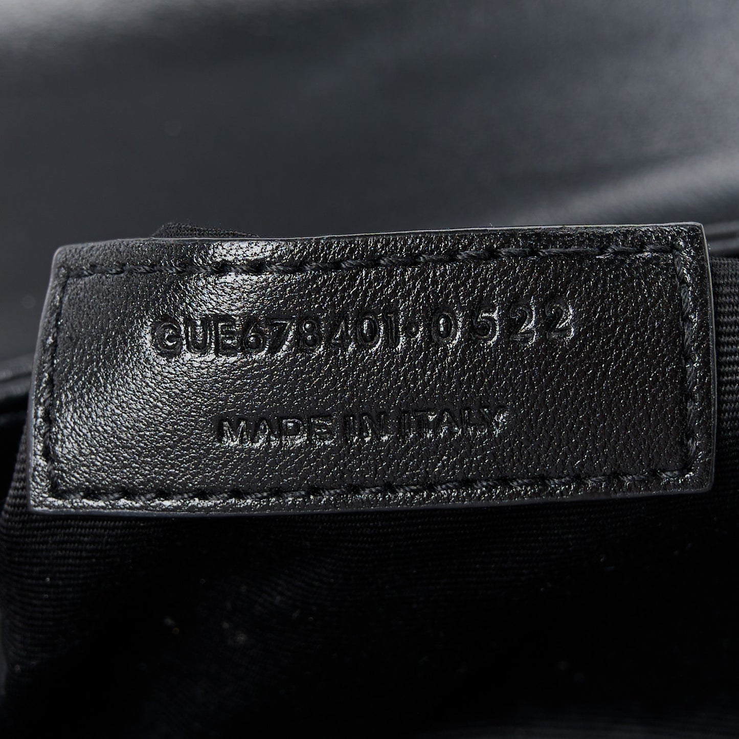Calfskin Y Quilted Monogram Monochrome Toy Loulou Crossbody Bag Black