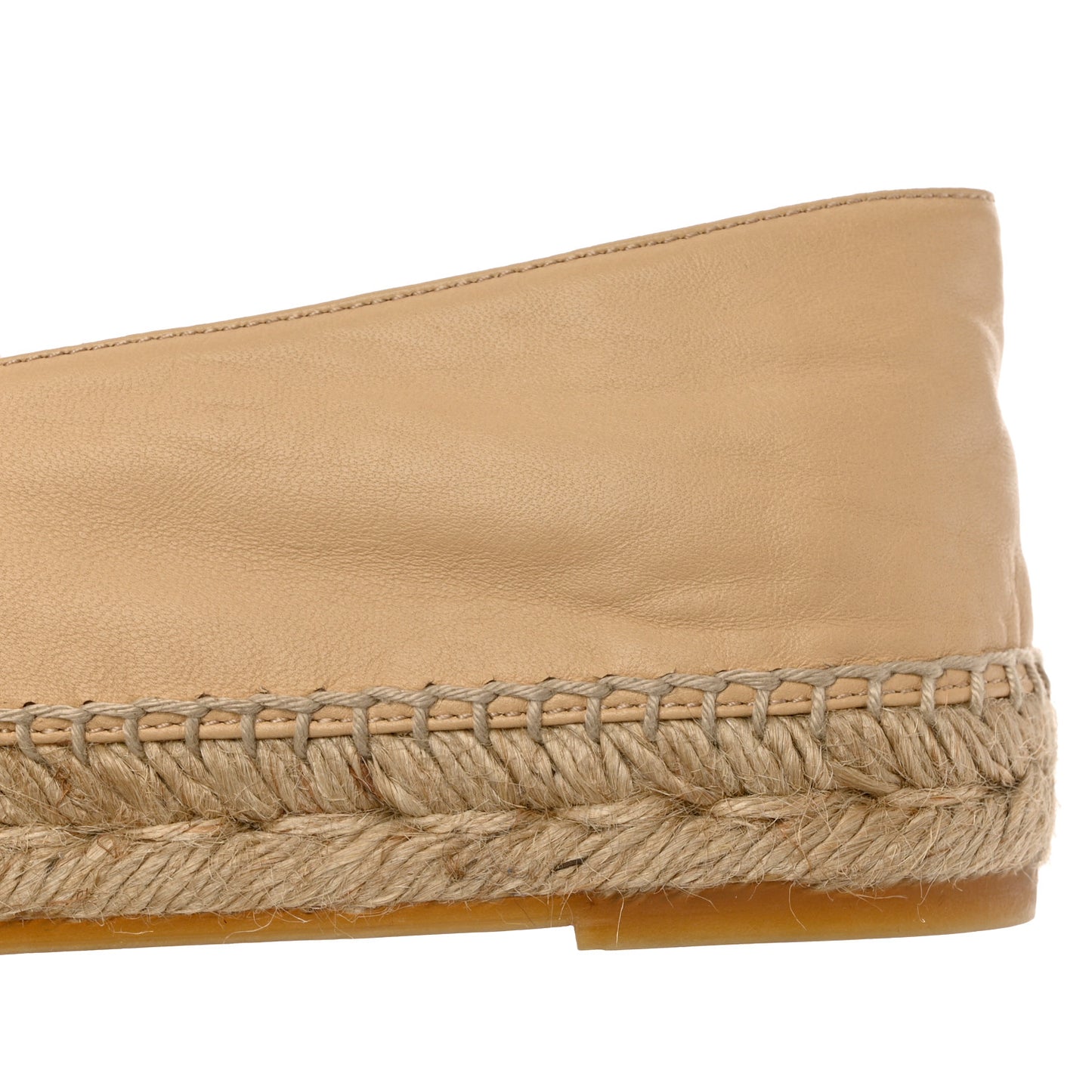 Lambskin Quilted CC Espadrilles 39 Beige