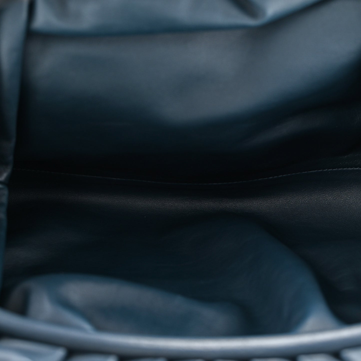 Smooth Butter Calf The Pouch Oversized Clutch Deep Blue