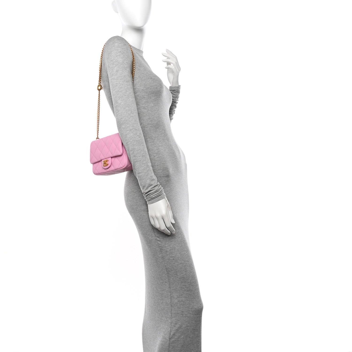 Chanel Caviar Quilted Mini Sweetheart Flap Lilac 2 of 11