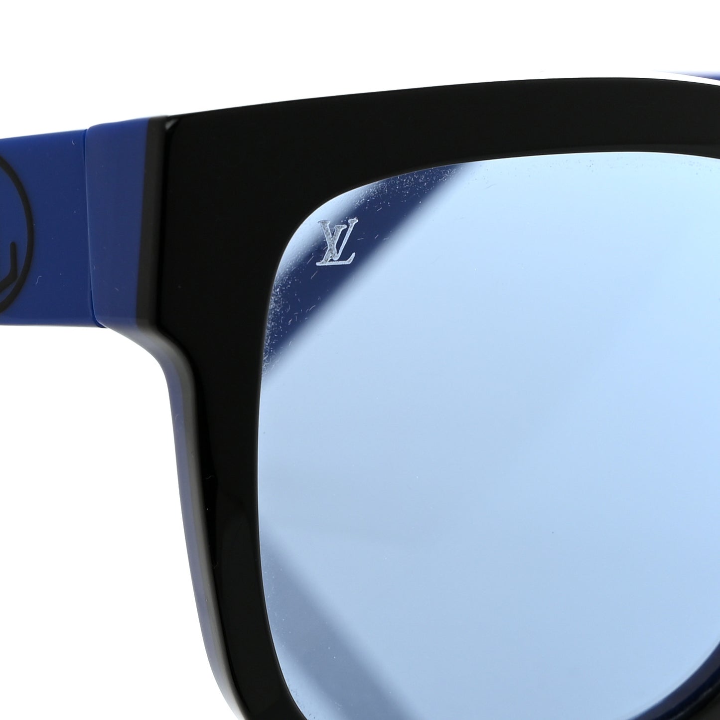 Acetate Outerspace Square Sunglasses Z1095W Black Blue