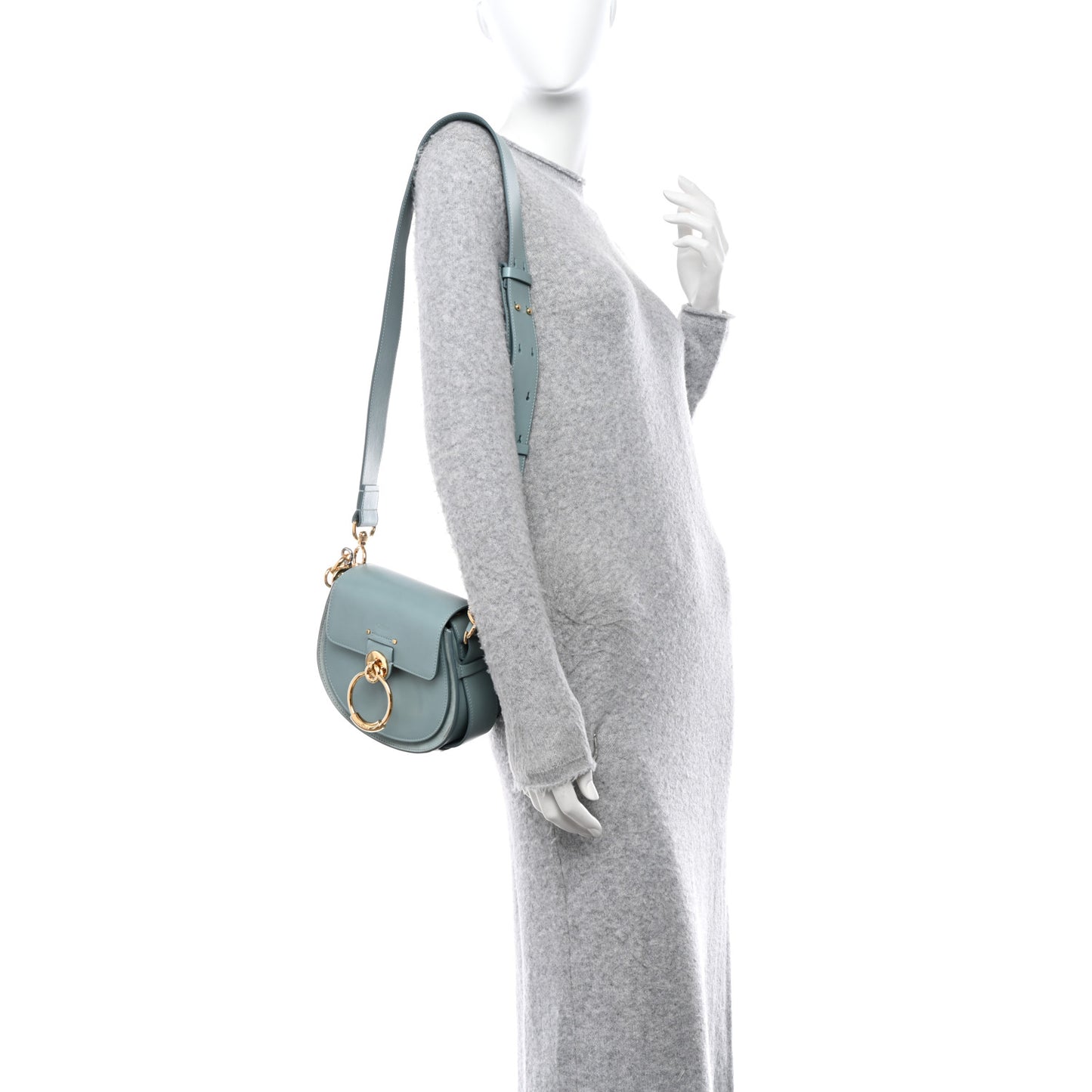Calfskin Small Tess Bag Faded Blue