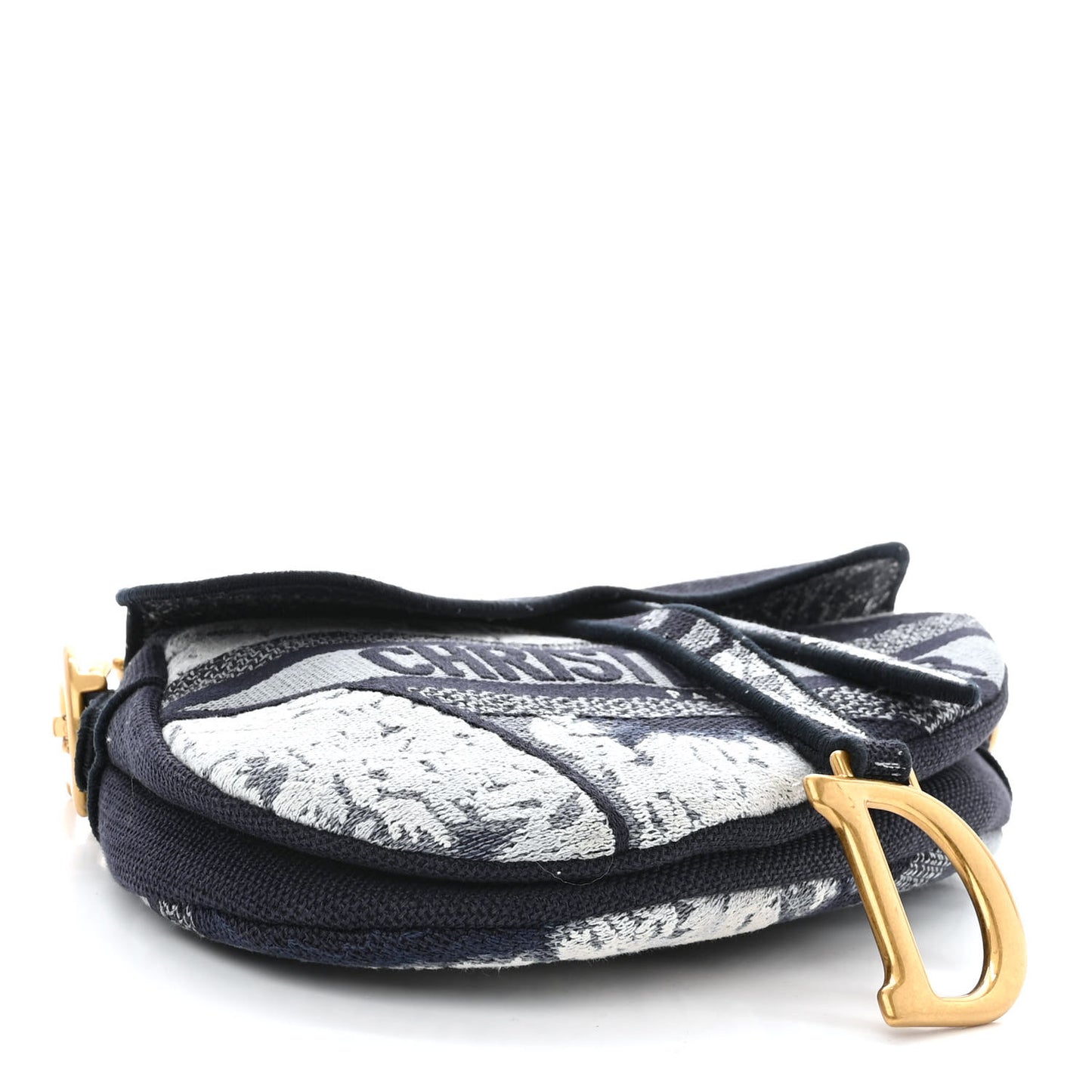 Canvas Embroidered Tie Dye Saddle Bag Blue Multicolor