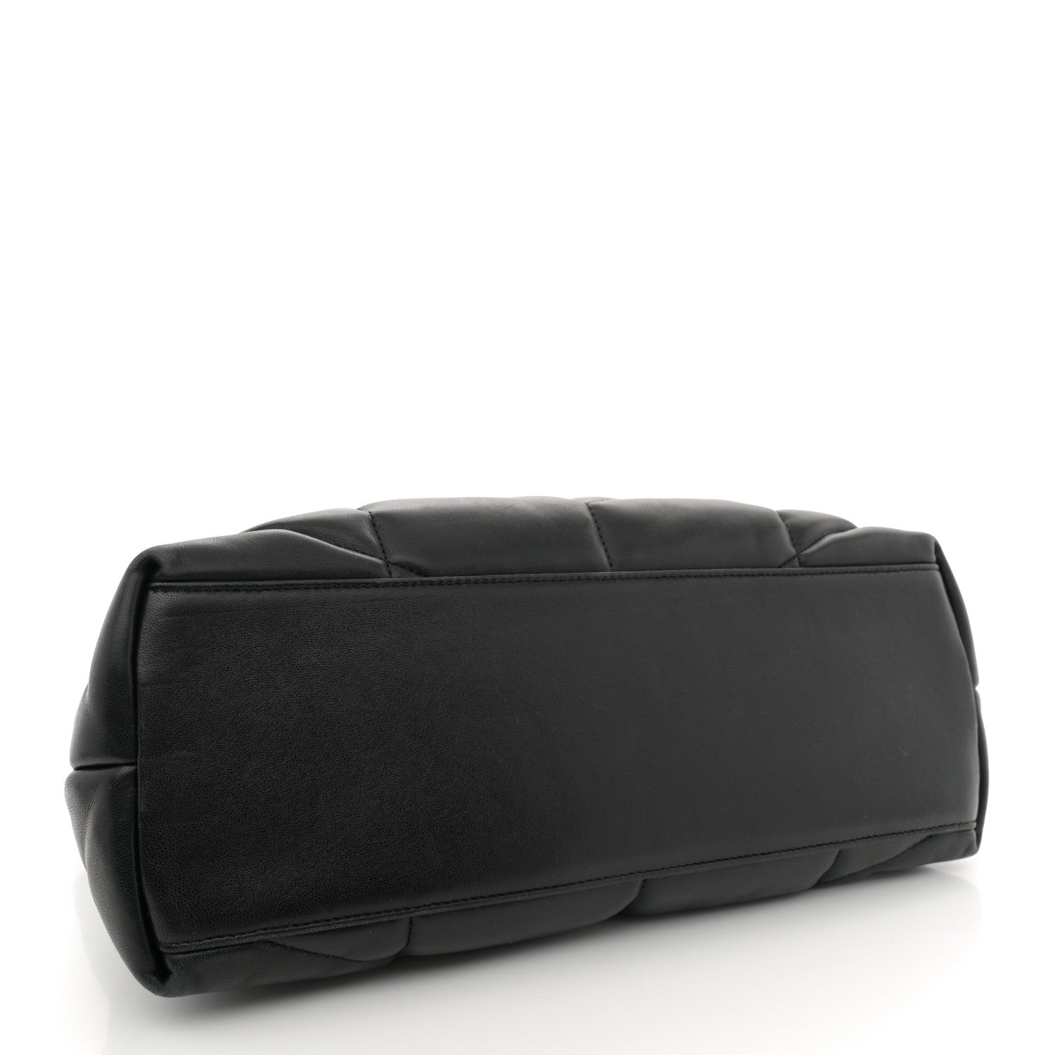 Saint Laurent Lambskin Quilted Medium Loulou Puffer Monogram Chain Satchel Black 4 of 12