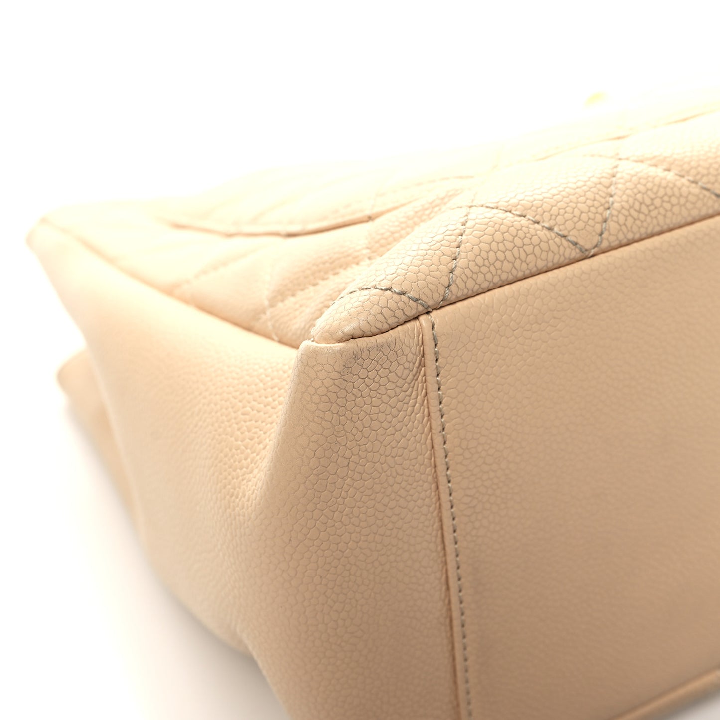 Caviar Quilted Grand Shopping Tote GST Beige Clair