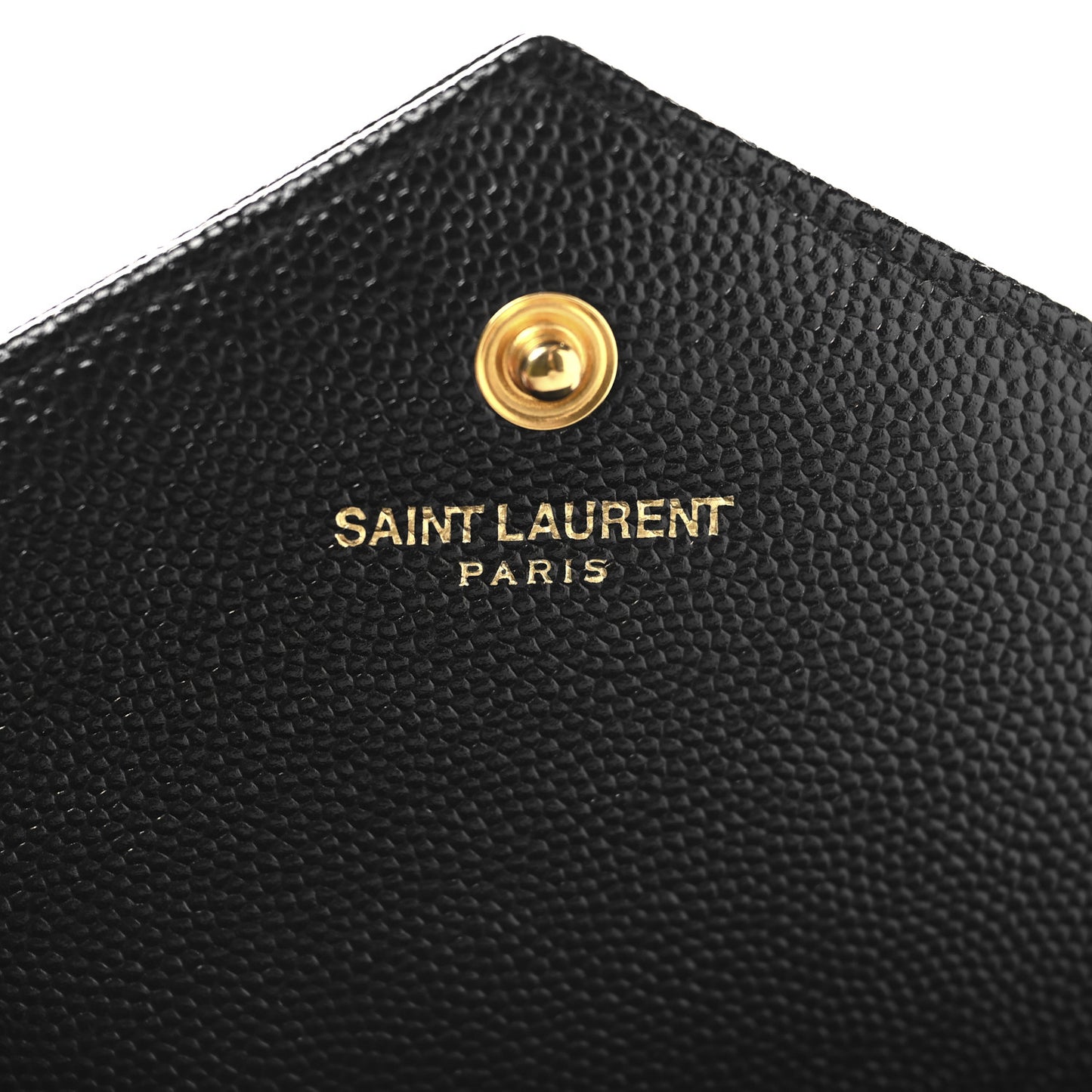 Grain De Poudre Matelasse Chevron Monogram Chain Wallet Black