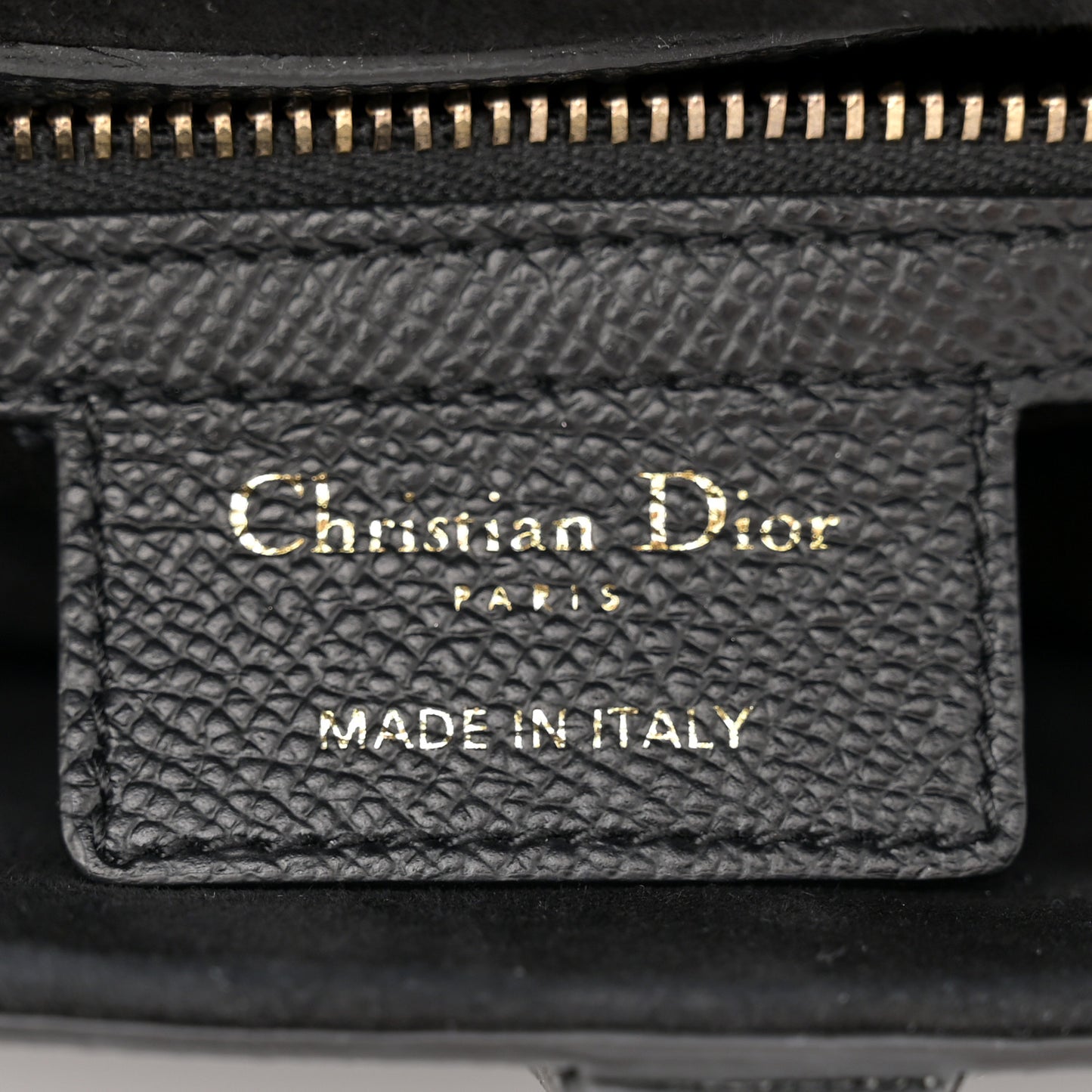 Grained Calfskin Saddle Bag Black
