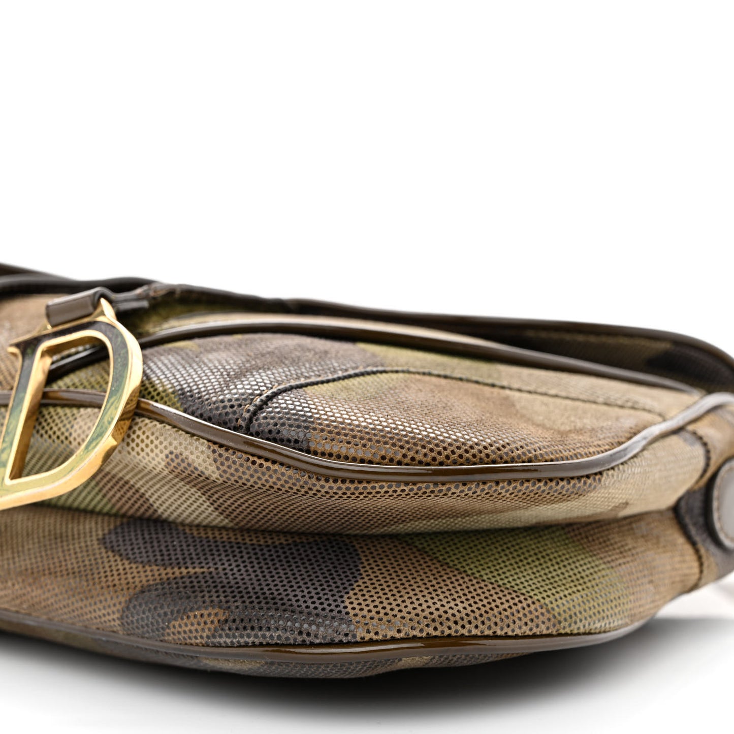 Pixelated Calfskin Camouflage Double Saddle Bag