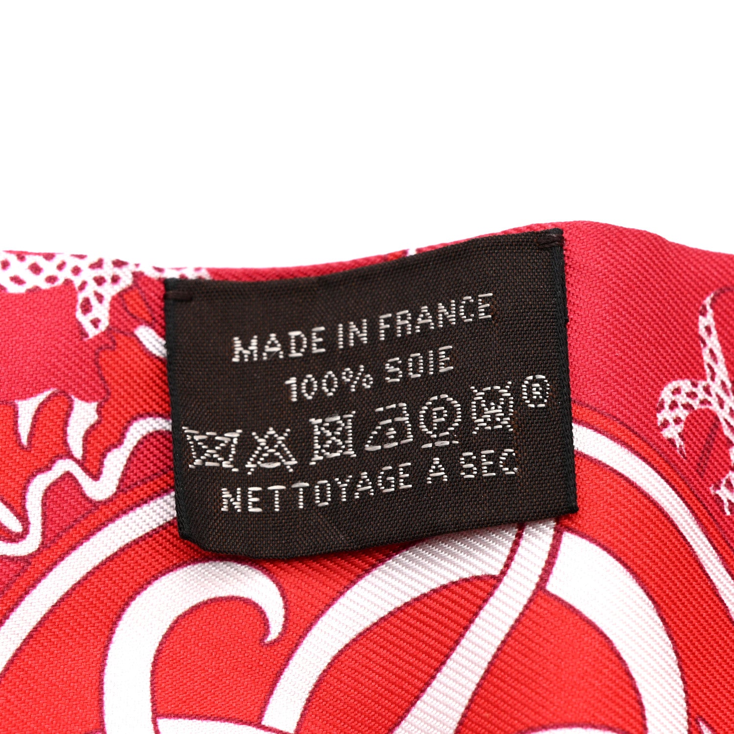 Hermes Silk Ex-Libris Twilly Fuchsia Rouge White 4 of 5