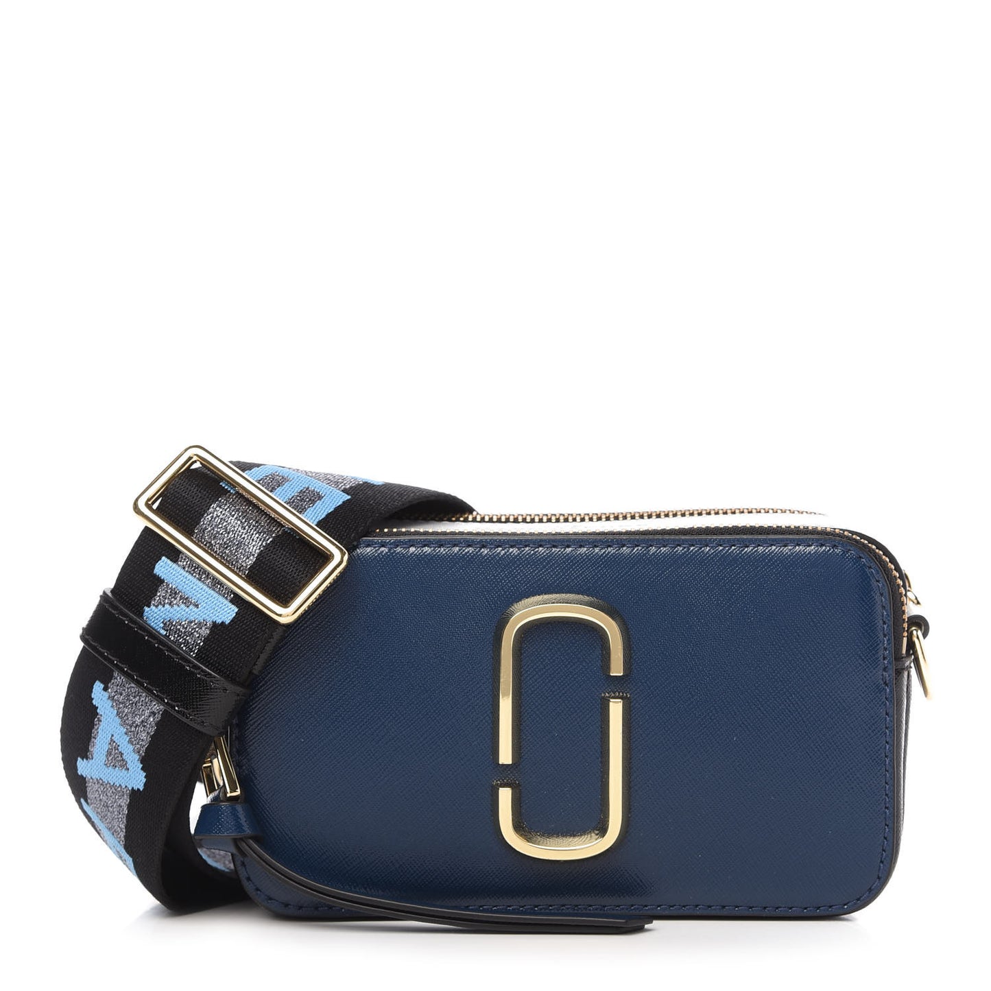 Saffiano Small Snapshot Camera Bag Blue Sea