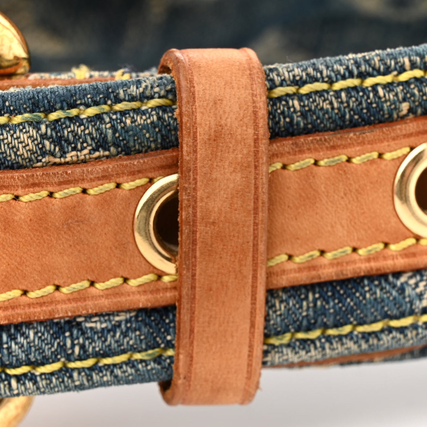 Monogram Denim Bum Bag Blue