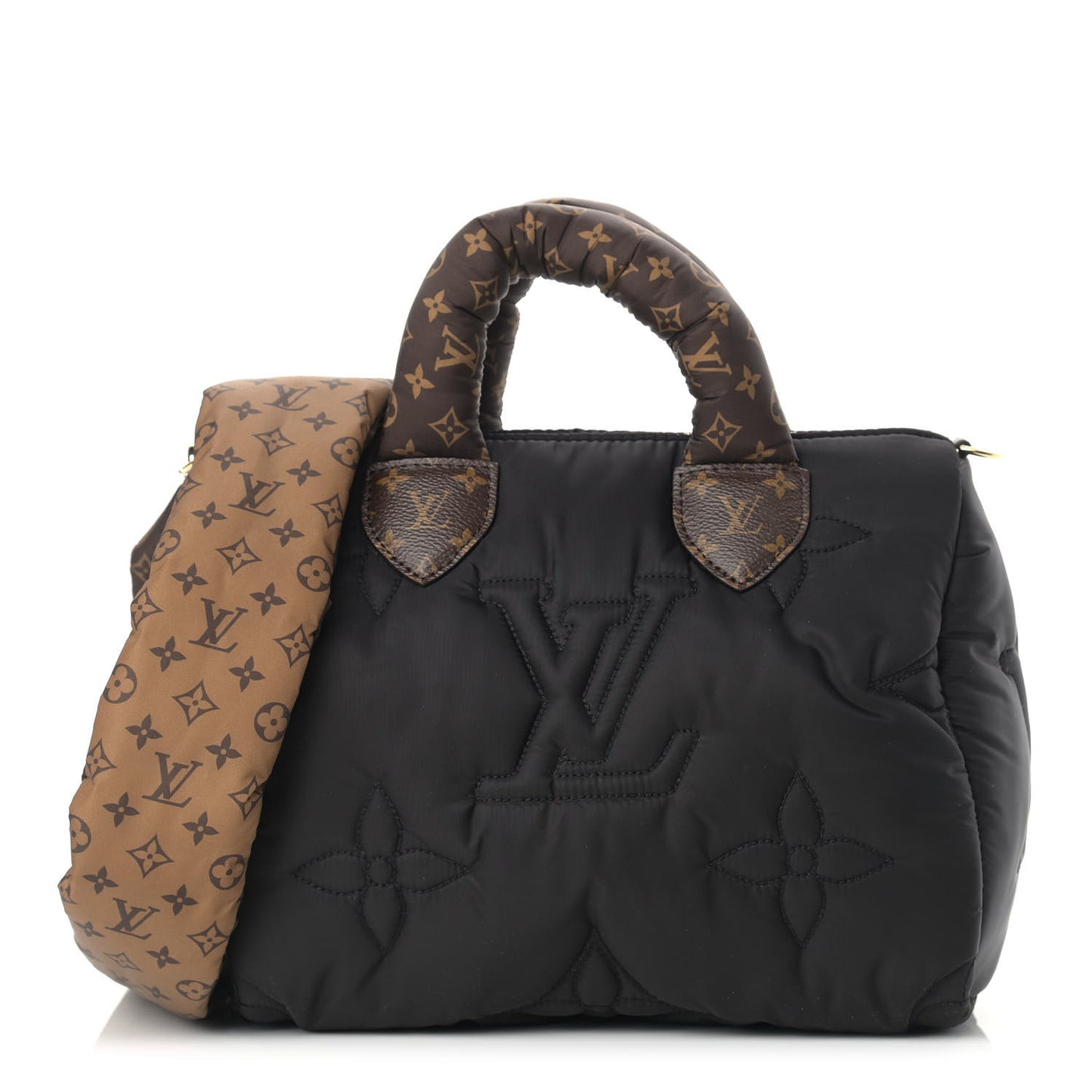 Econyl Mini Monogram Pillow Speedy Bandouliere 25 Black
