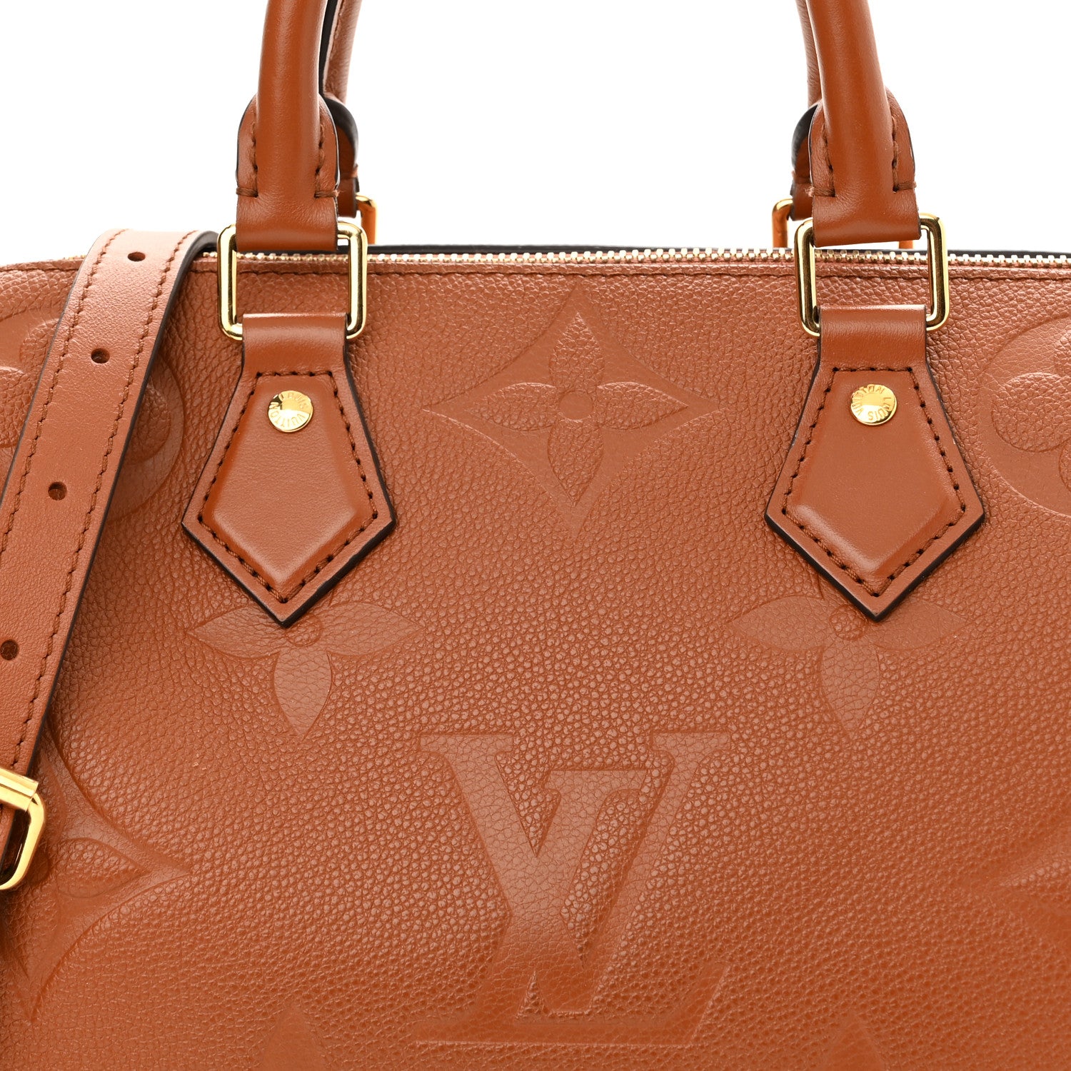 Louis Vuitton Empreinte Monogram Giant Speedy Bandouliere 25 Cognac 7 of 9