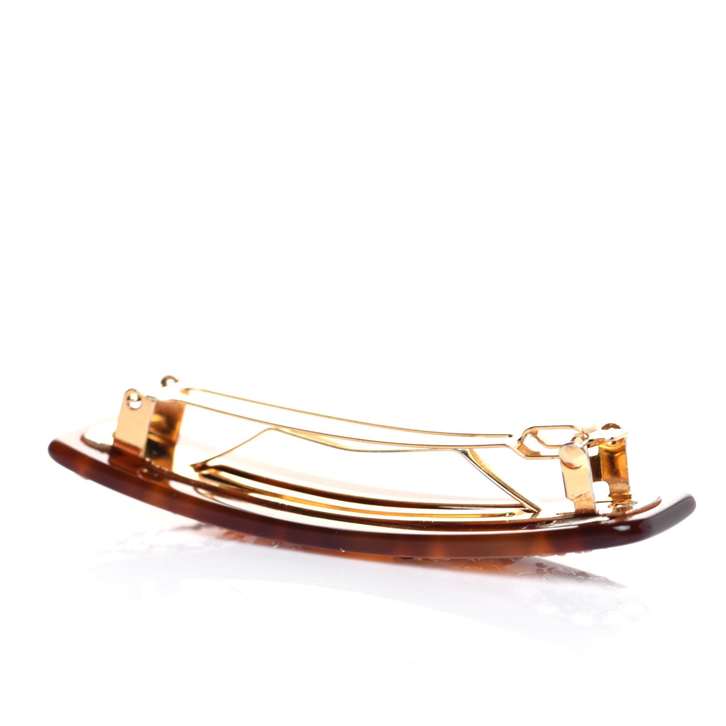 Resin Crystal Single Hair Barrette Tortoiseshell