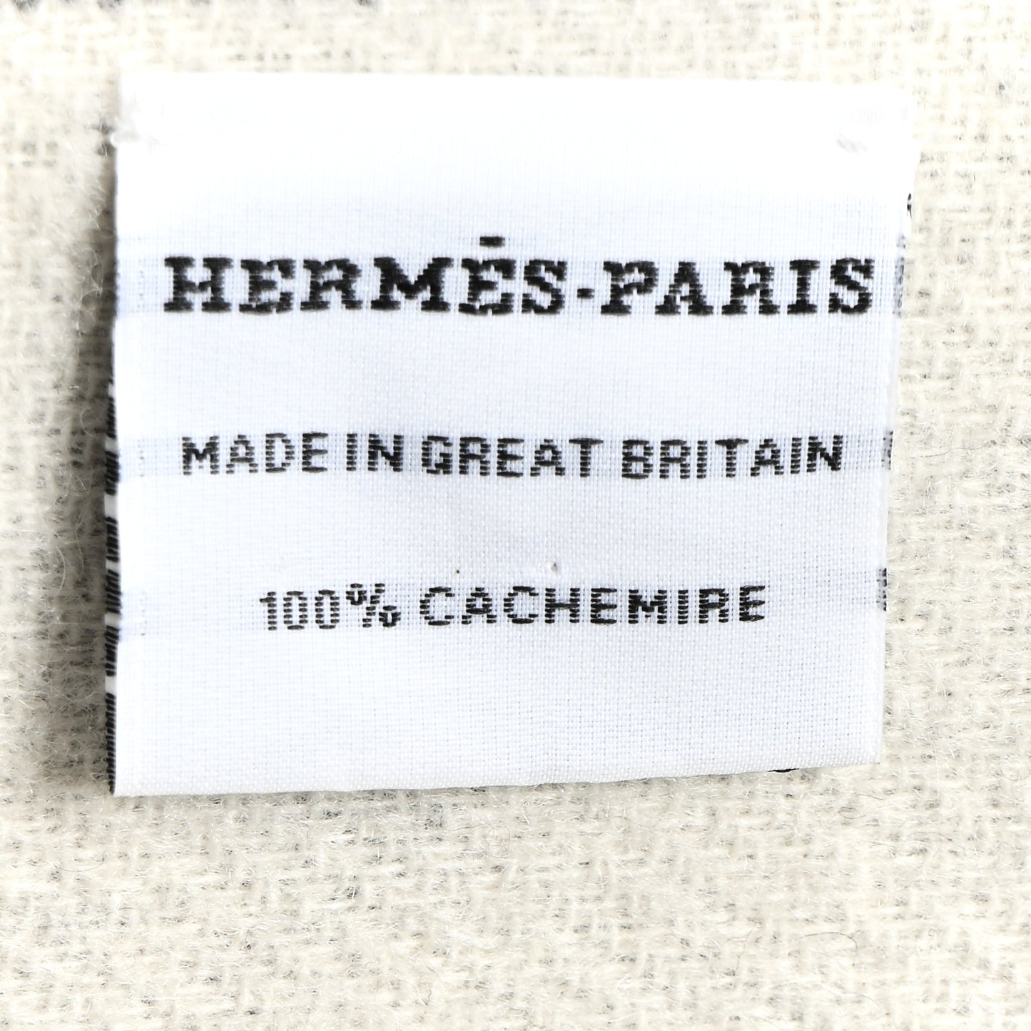 Cashmere Recto Verso Muffler Creme Gris Clair