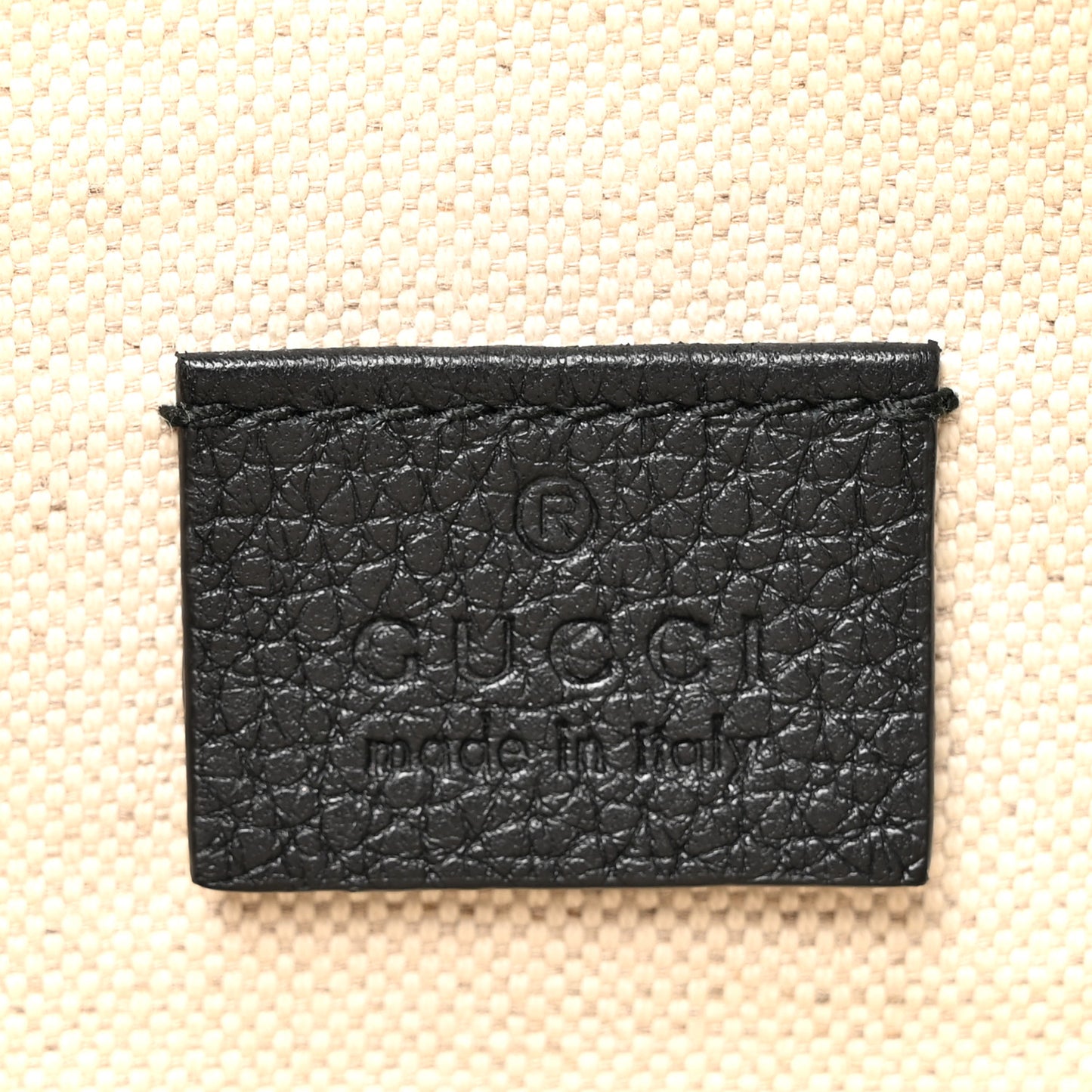 Grained Calfskin Logo Belt Bag Black