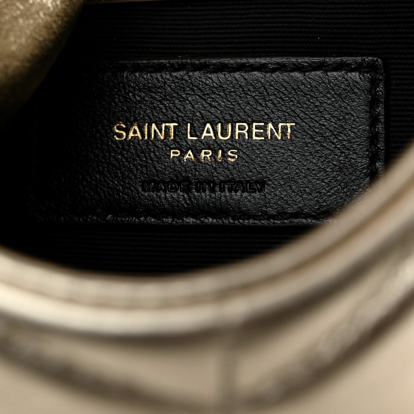 Metallic Lambskin Monogram Loulou Puffer Pouch Clutch Gold