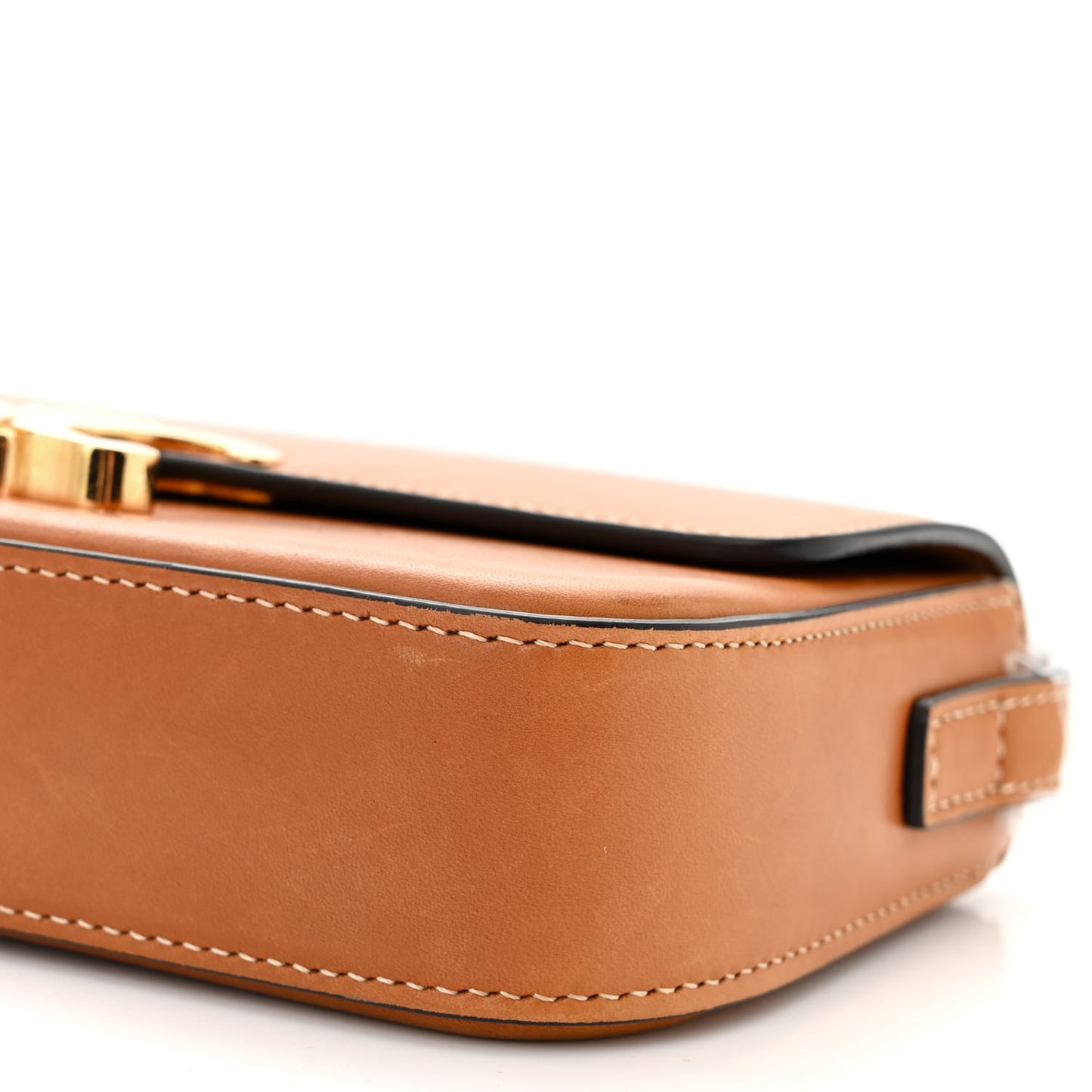 Natural Calfskin Triomphe Shoulder Bag Tan