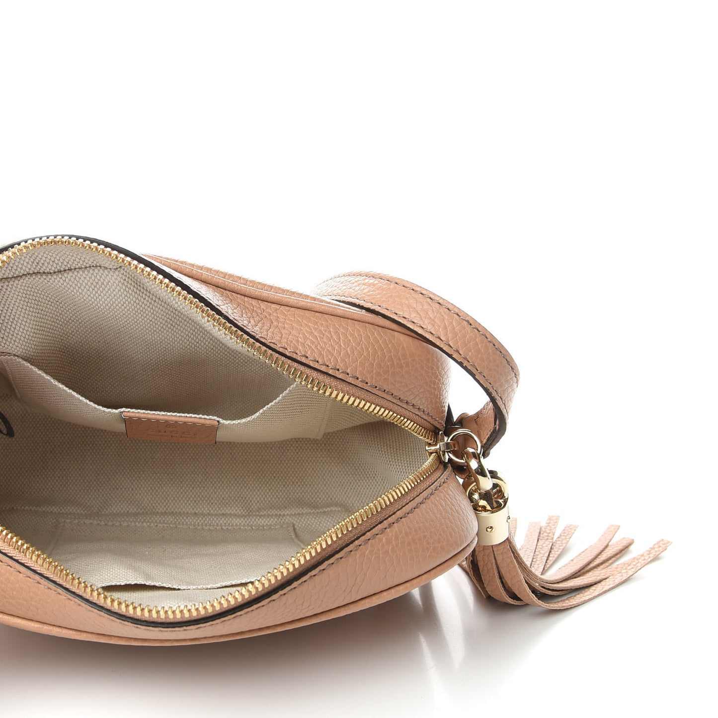 Pebbled Calfskin Small Soho Disco Bag Camelia