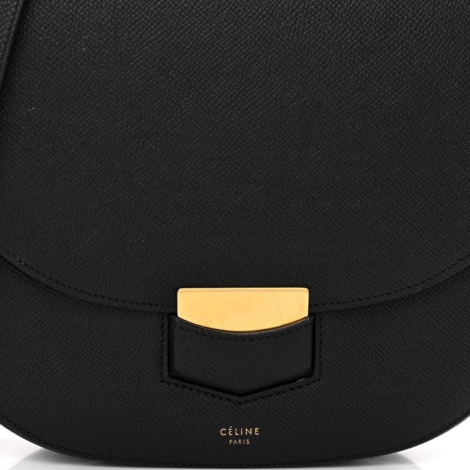 Celine Grained Calfskin Small Trotteur Black 8 of 10