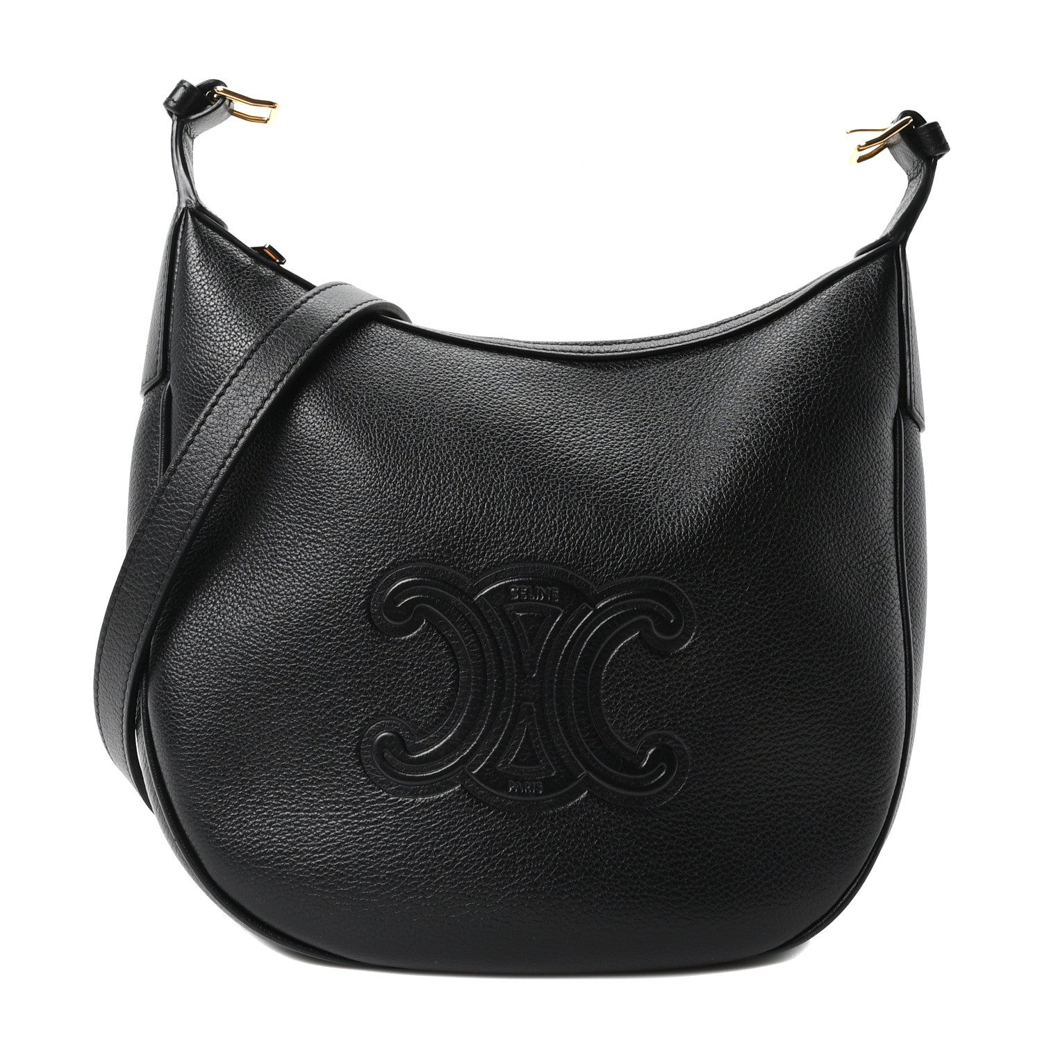 Celine Supple Calfskin Cuir Triomphe Small Heloise Shoulder Bag