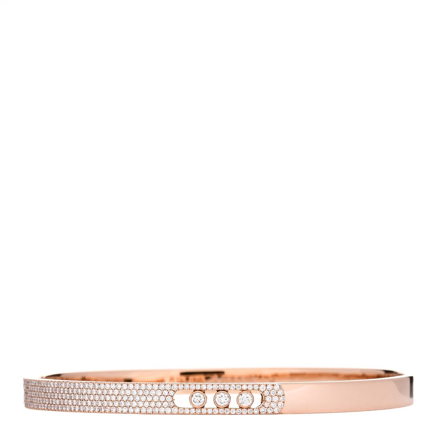 Messika 18K Rose Gold Diamond PM Move Noa Pave Bangle Bracelet L 1 of 6
