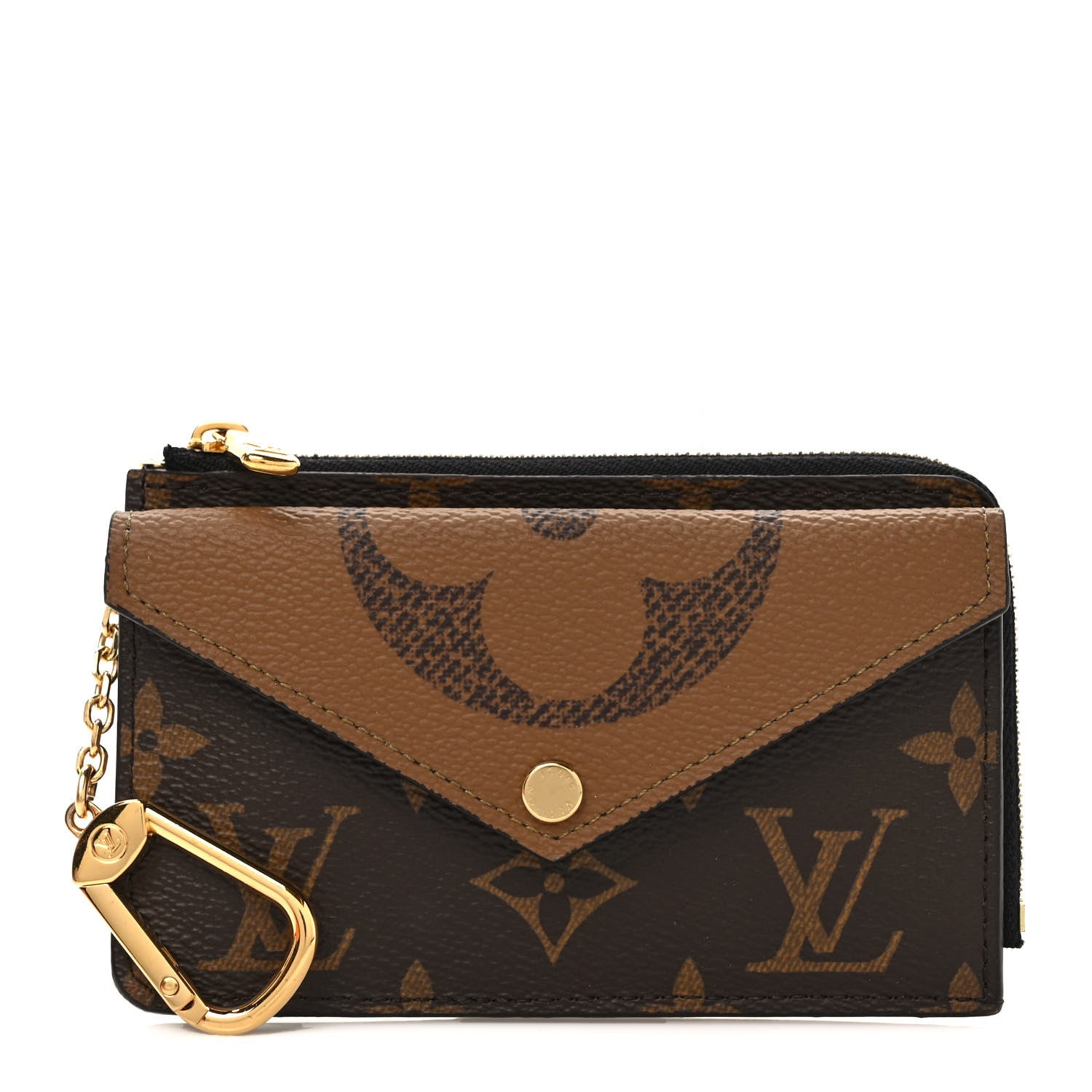Louis Vuitton Reverse Monogram Recto Verso Card Holder Brown