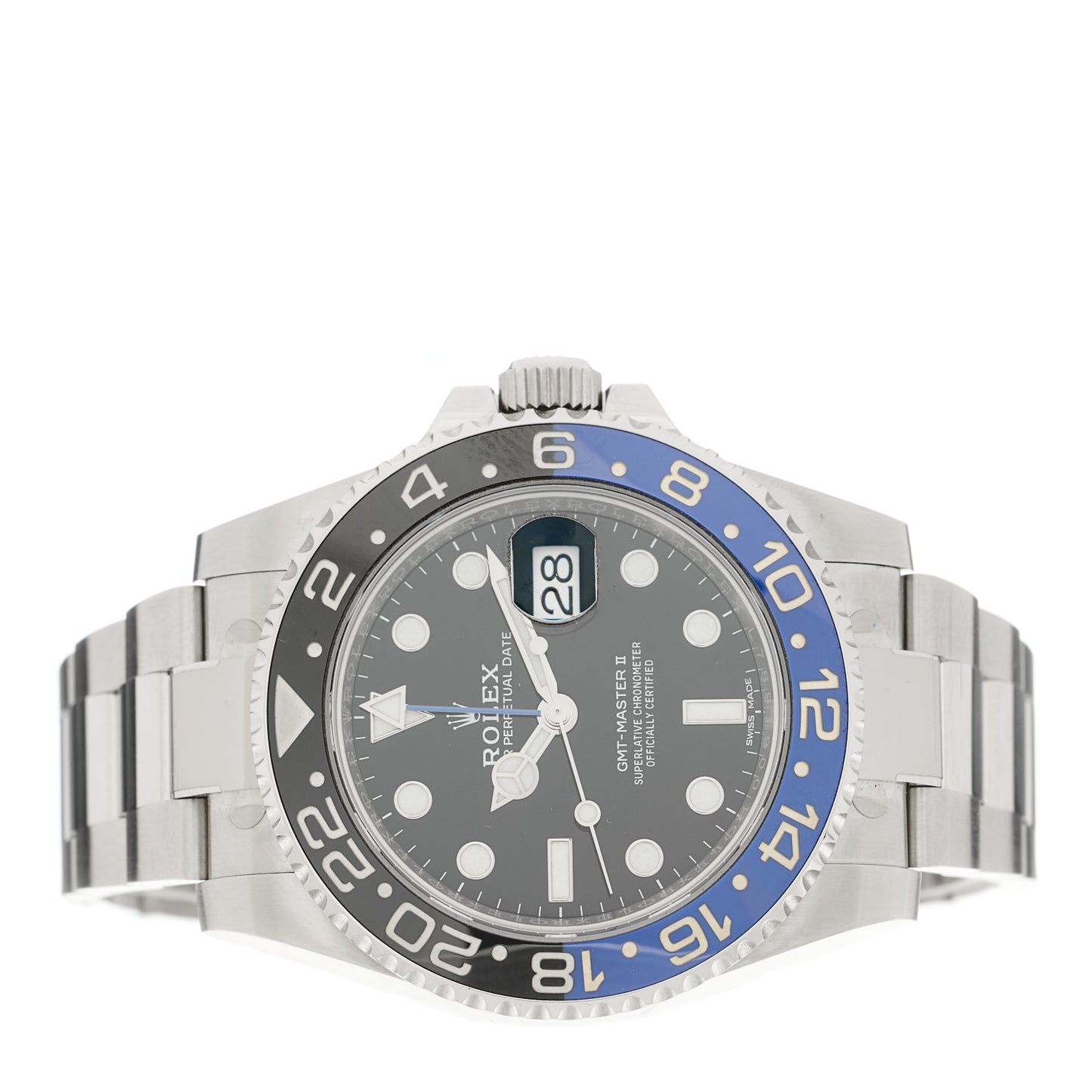 Stainless Steel 40mm Oyster Perpetual Date GMT Master II Batman Watch Black 116710BLNR