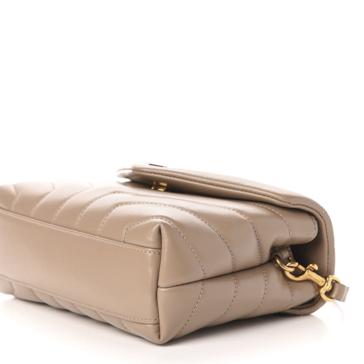 Calfskin Y Quilted Monogram Toy Loulou Satchel Dusty Grey
