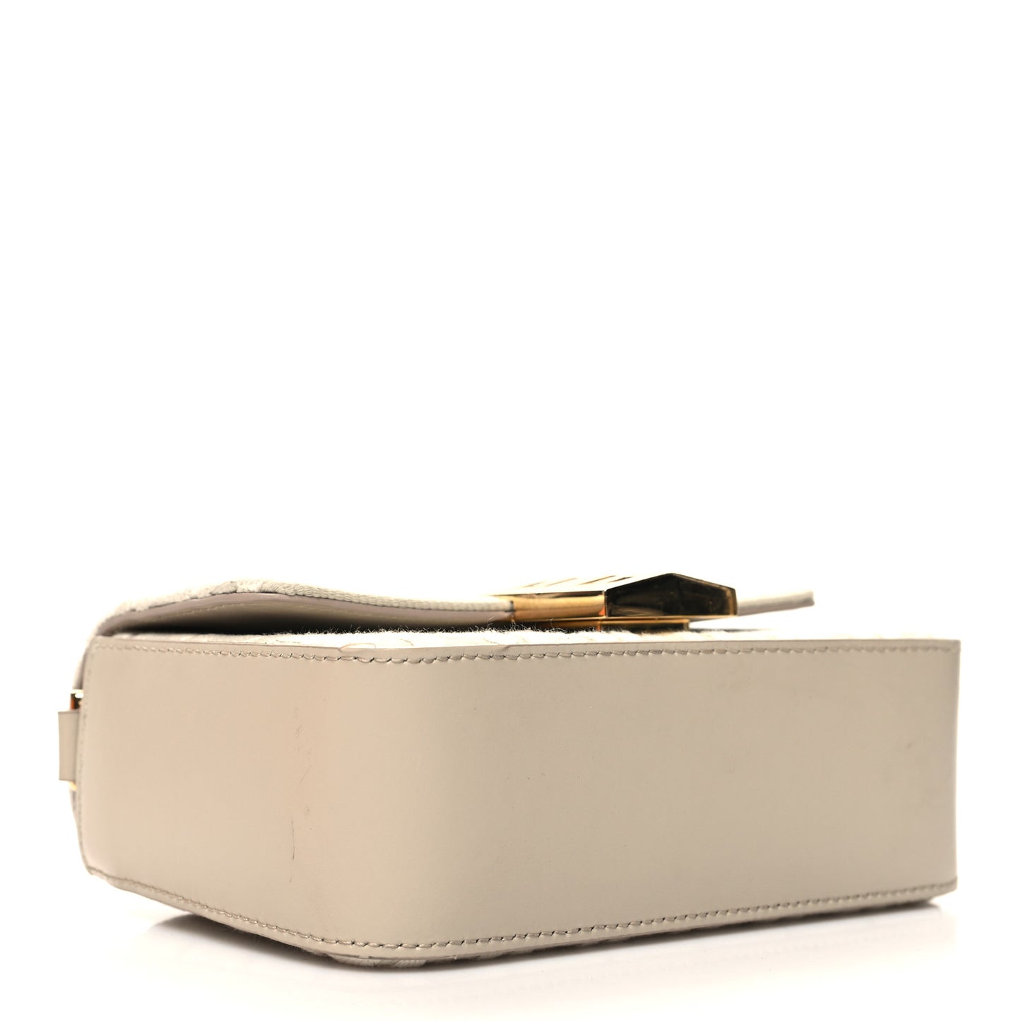 Canvas Embroidered Small 4G Woven Chain Crossbody Beige