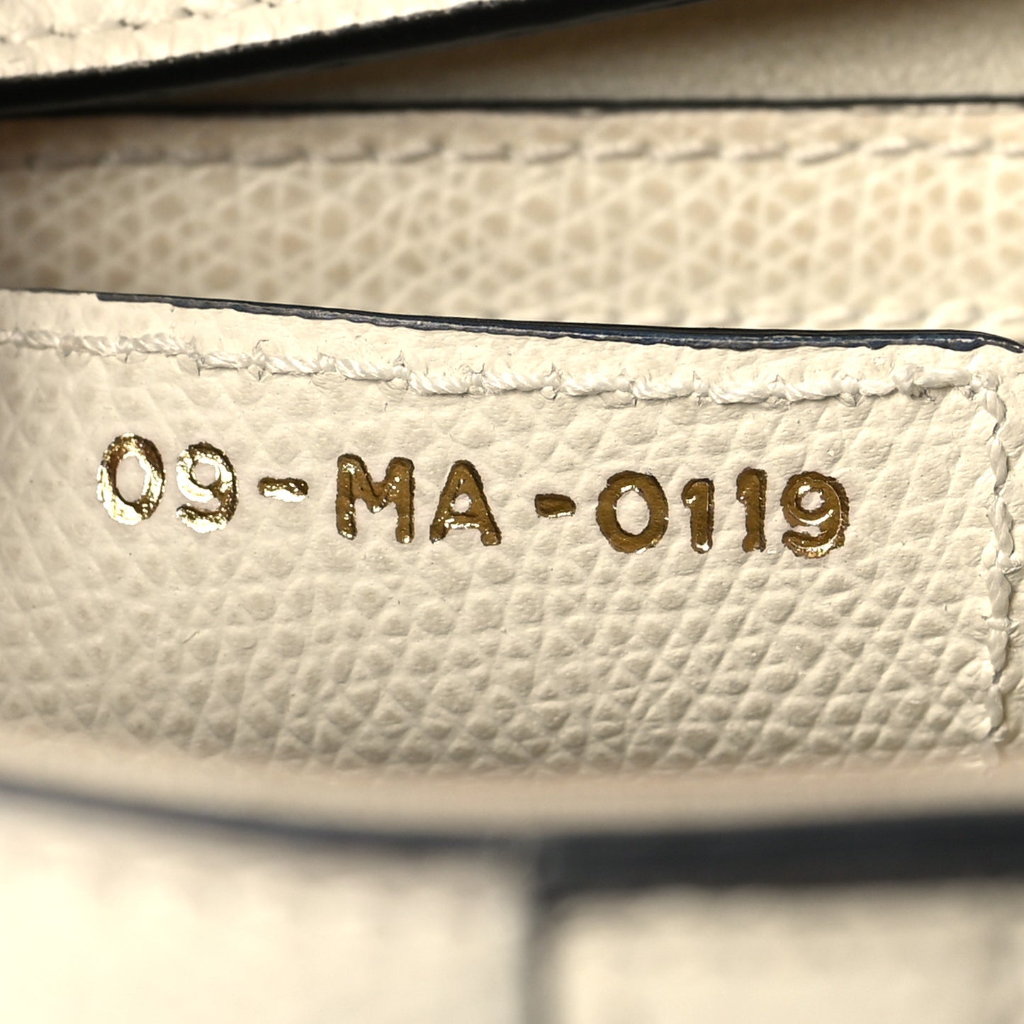 Grained Calfskin Saddle Bag White
