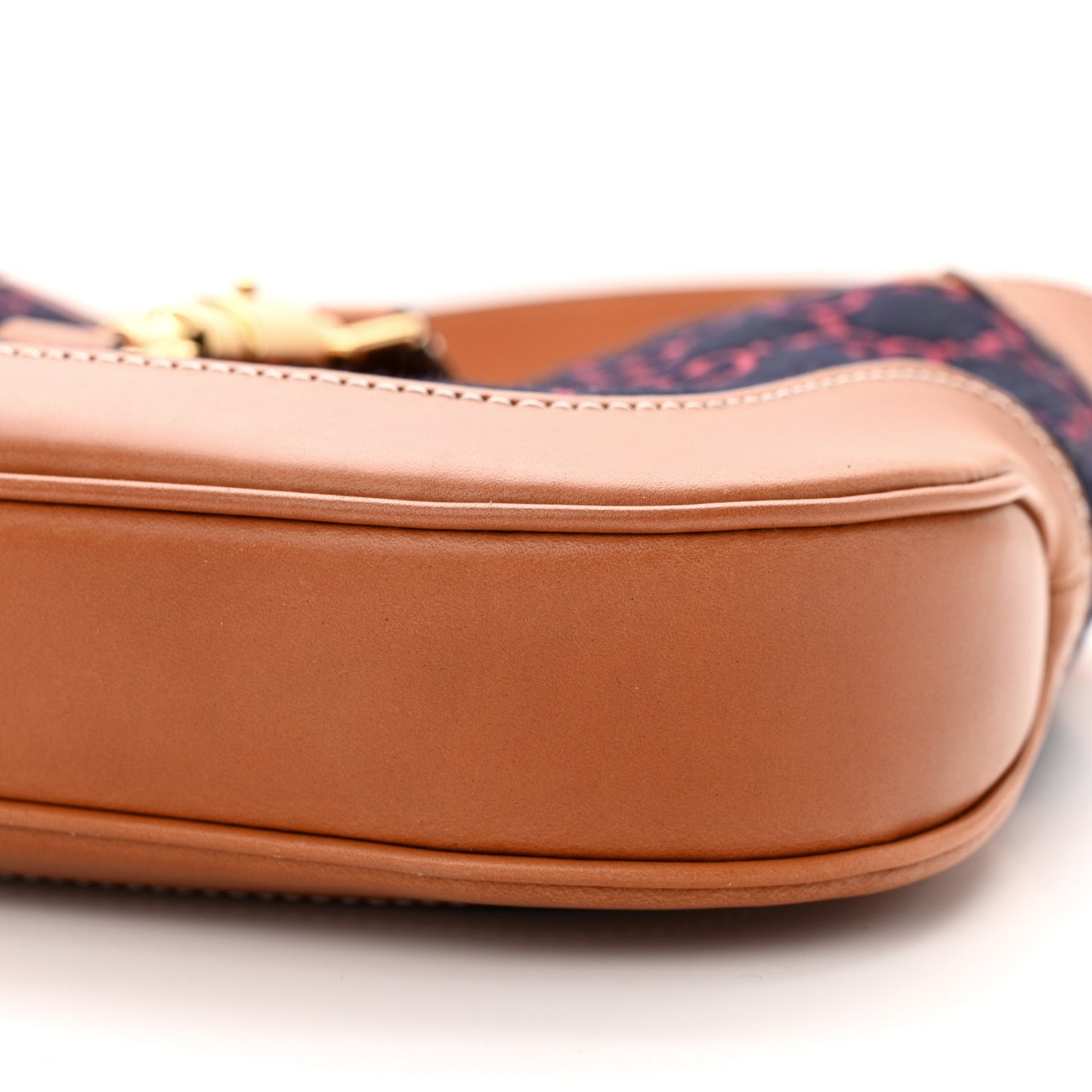 Wool GG Monogram Calfskin Small Jackie 1961 Navy Burgundy