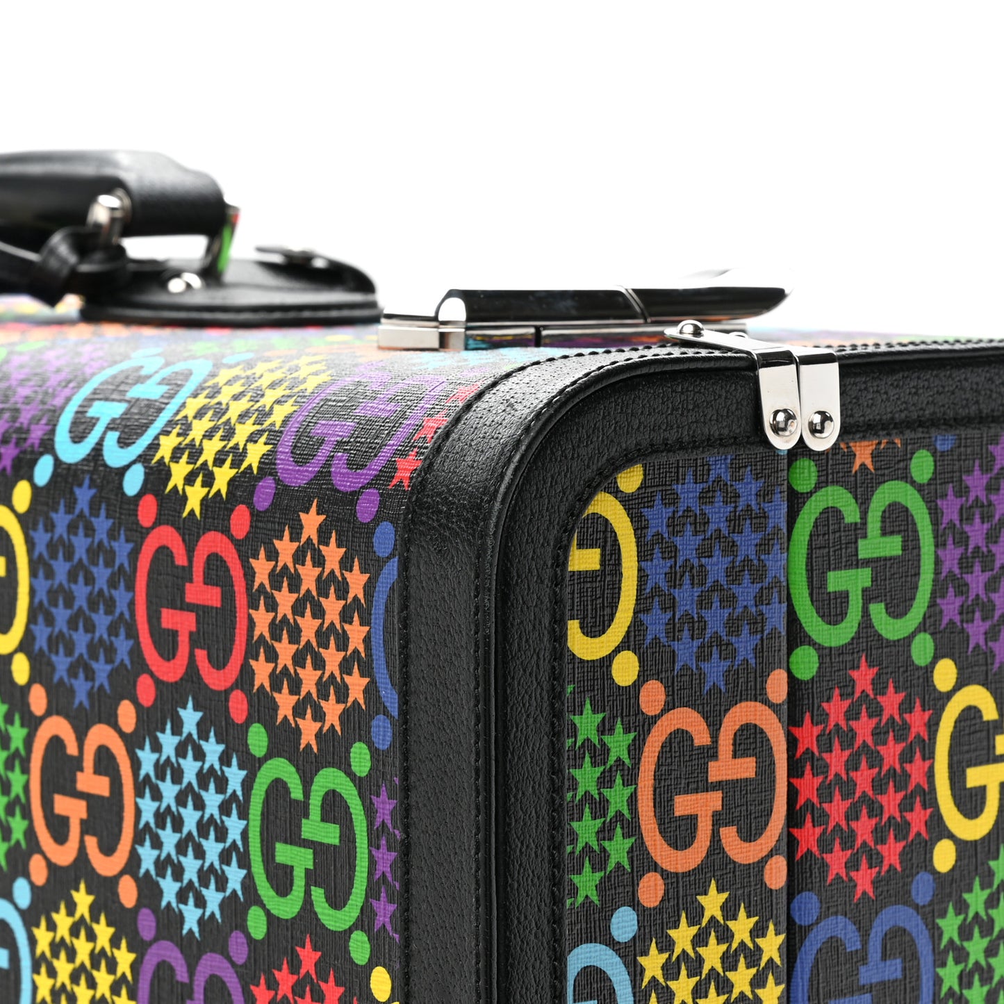 GG Supreme Monogram Psychedelic Extra Large Savoy Suitcase Black Multicolor