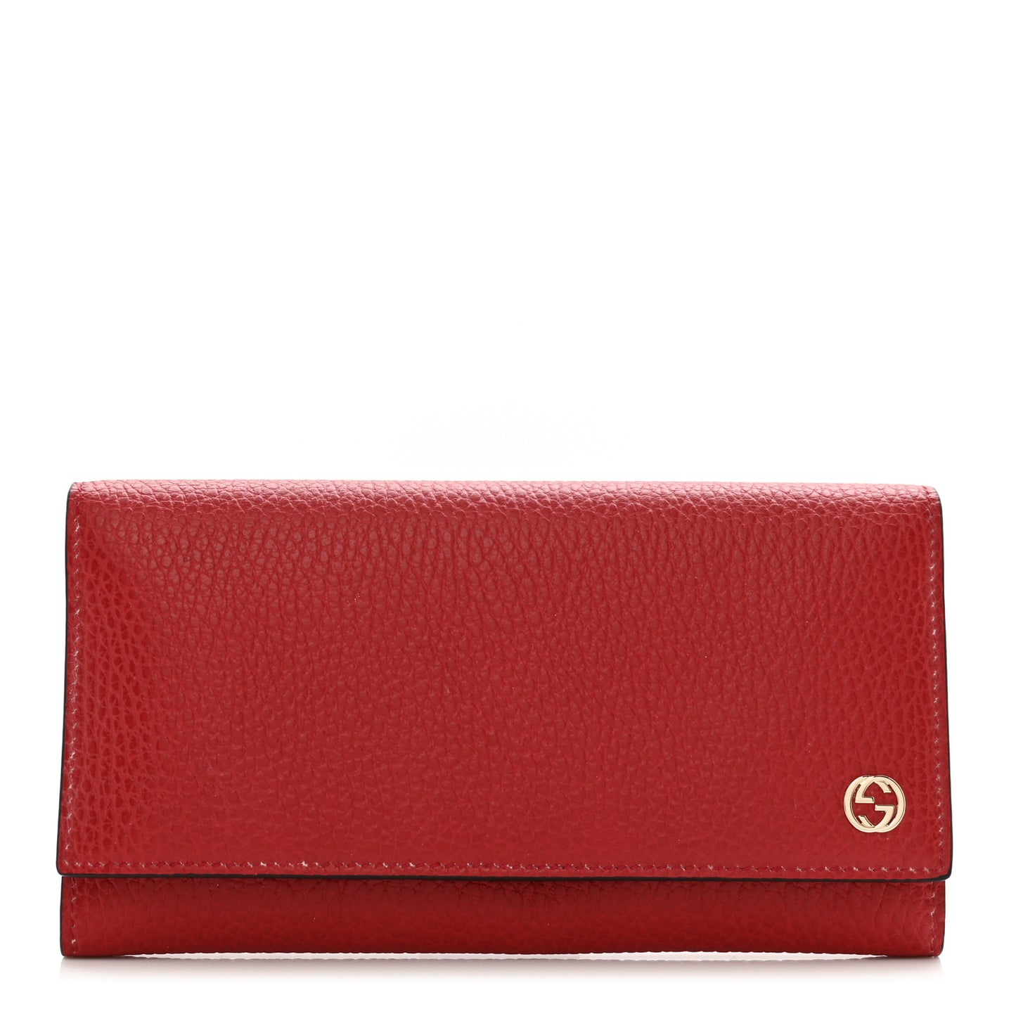 Pebbled Calfskin Interlocking G Continental Wallet Red