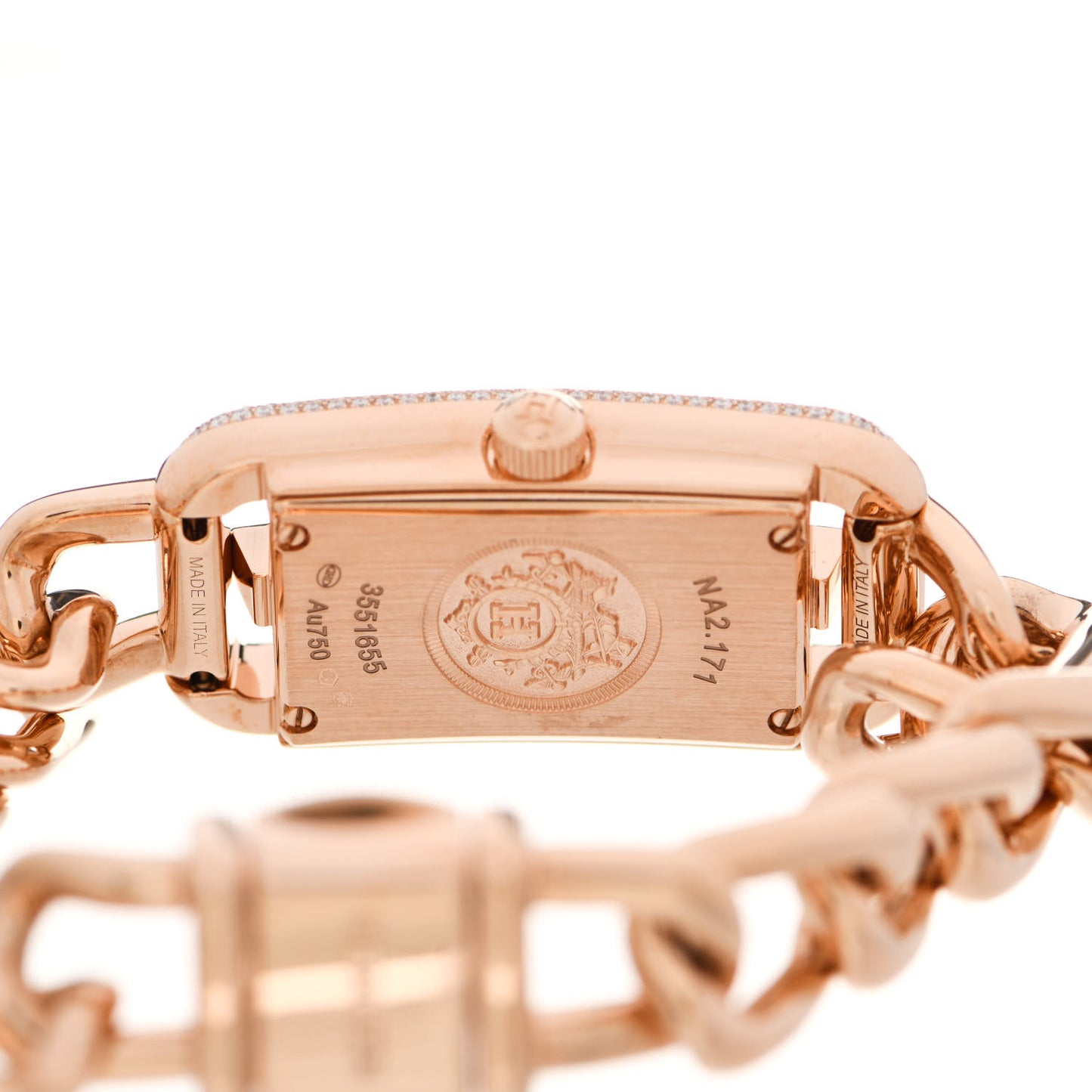 18K Rose Gold Diamond Mother of Pearl 17mm Nantucket Quartz Watch
