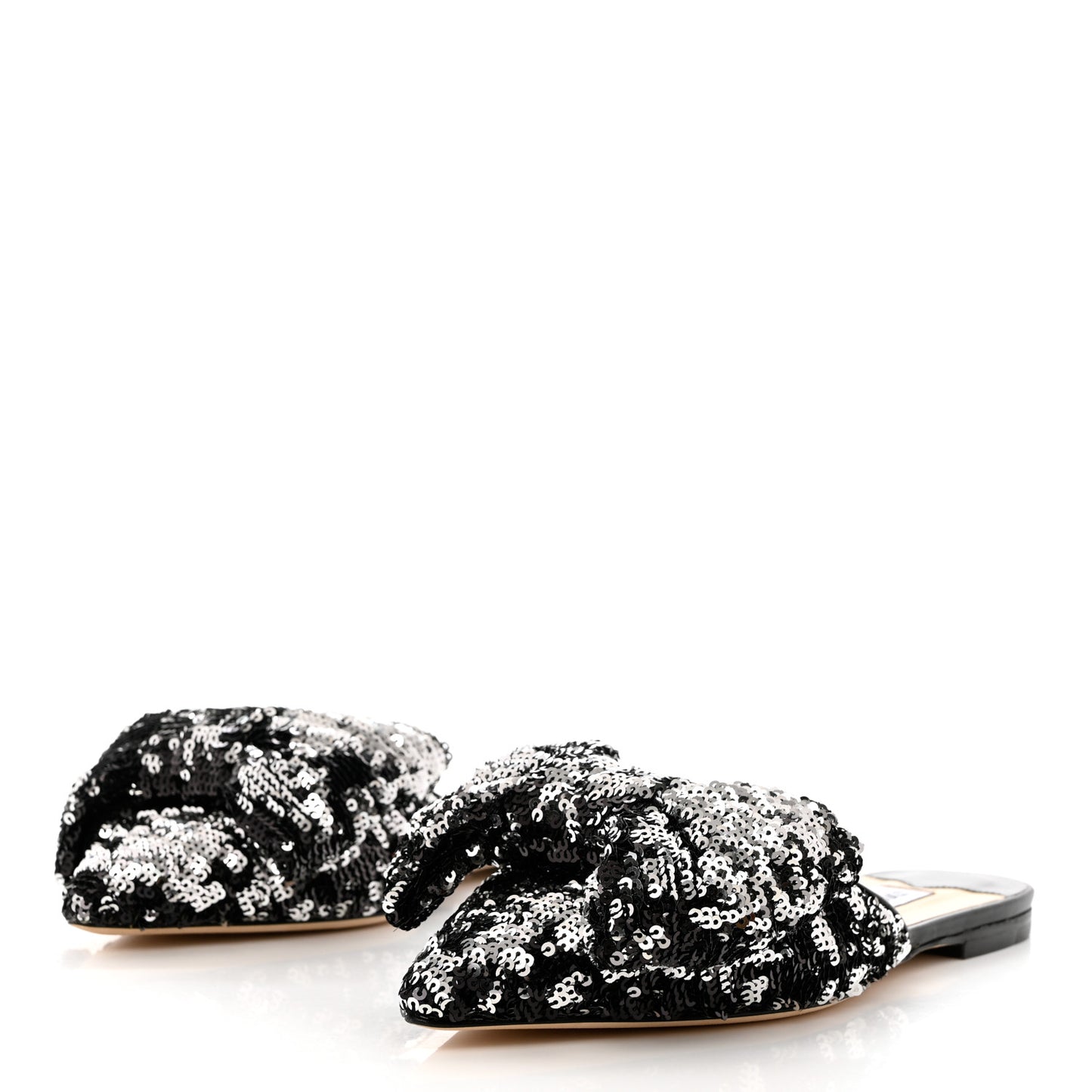 Sequin Georgia Mules 38 Black