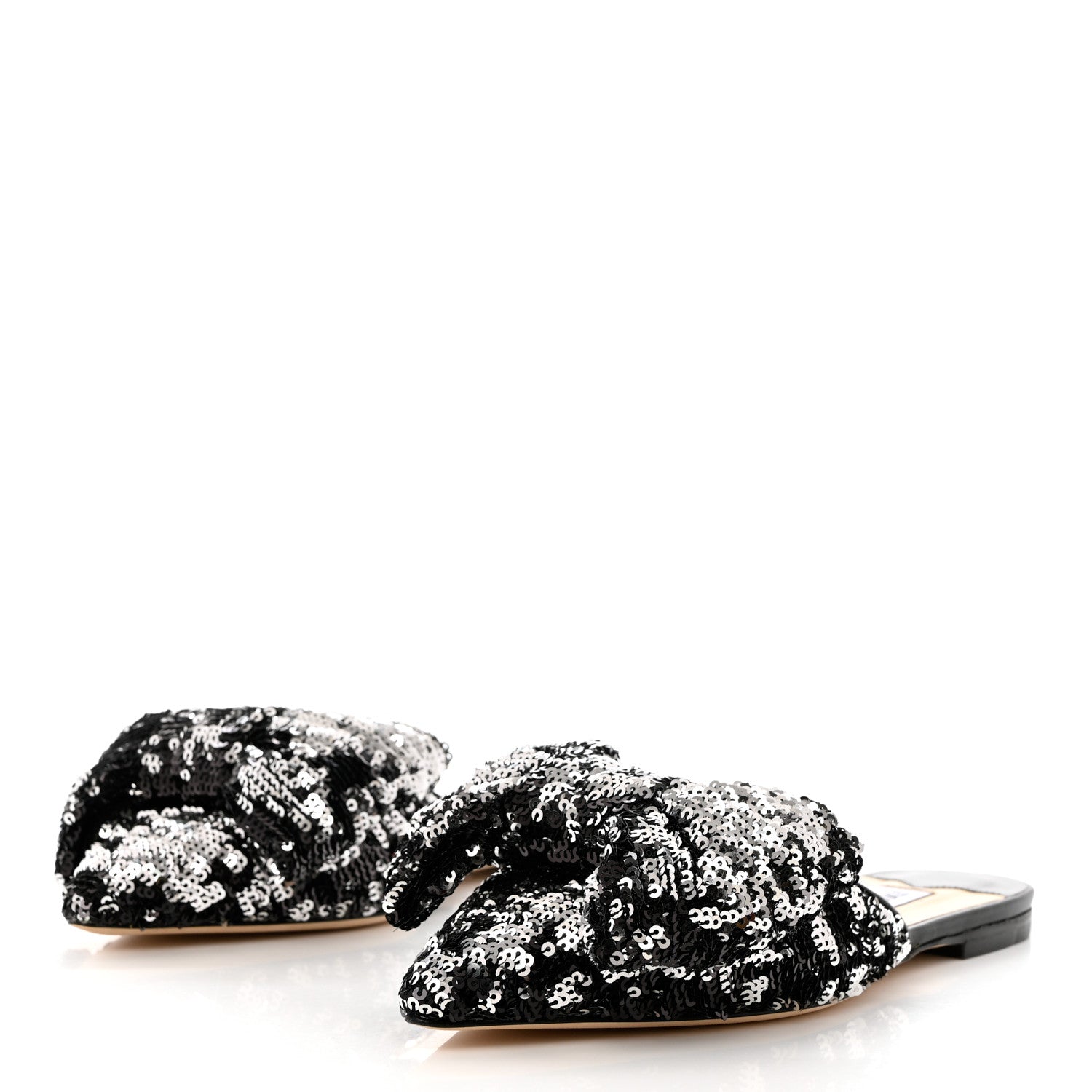 Jimmy Choo Sequin Georgia Mules 38 Black 3 of 7