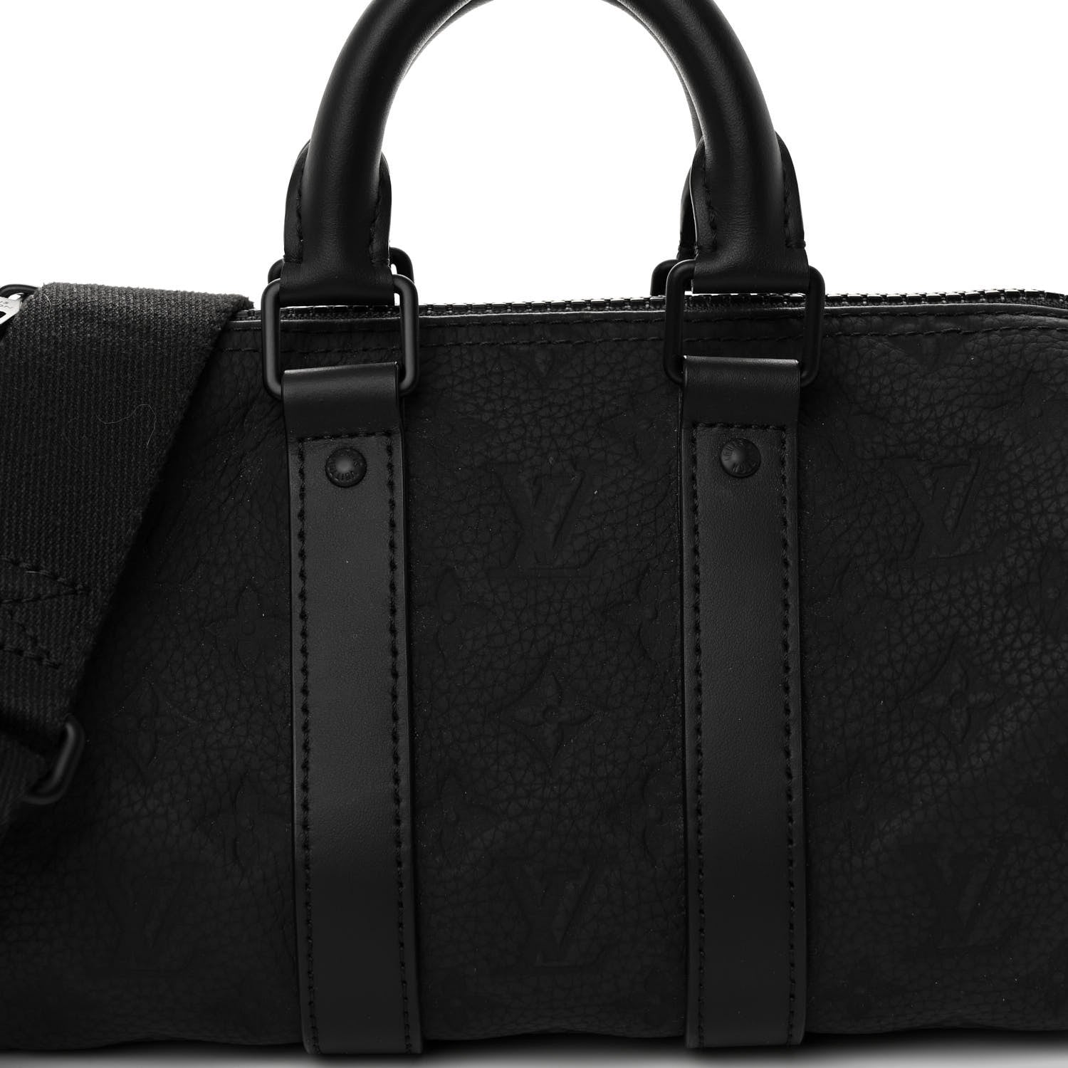 Louis Vuitton Monogram Taurillon Keepall Bandouliere 25 Black 7 of 10