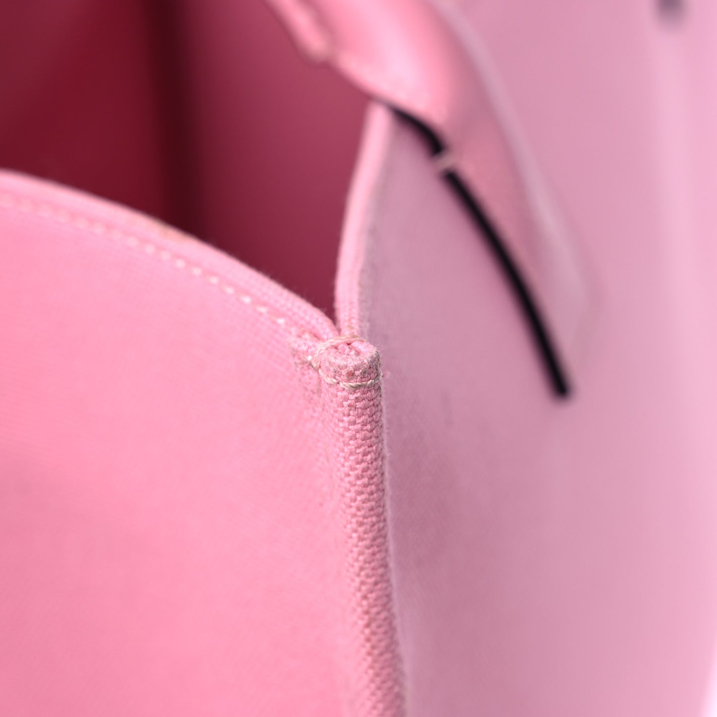 Canvas Suppler Calfskin Cabas GV Signature Tote Pink