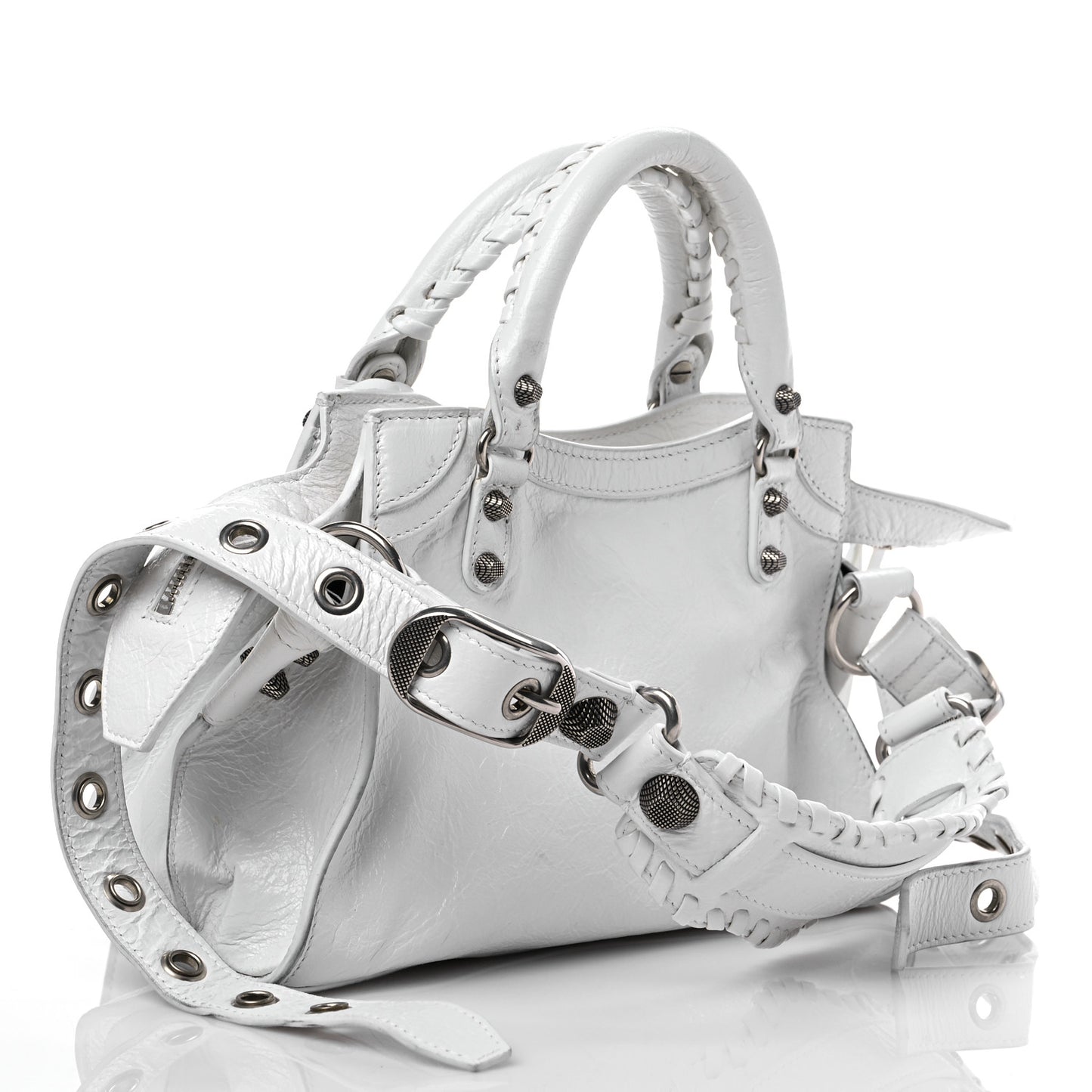 Agneau Arena Neo Cagole Handbag XS Optic White