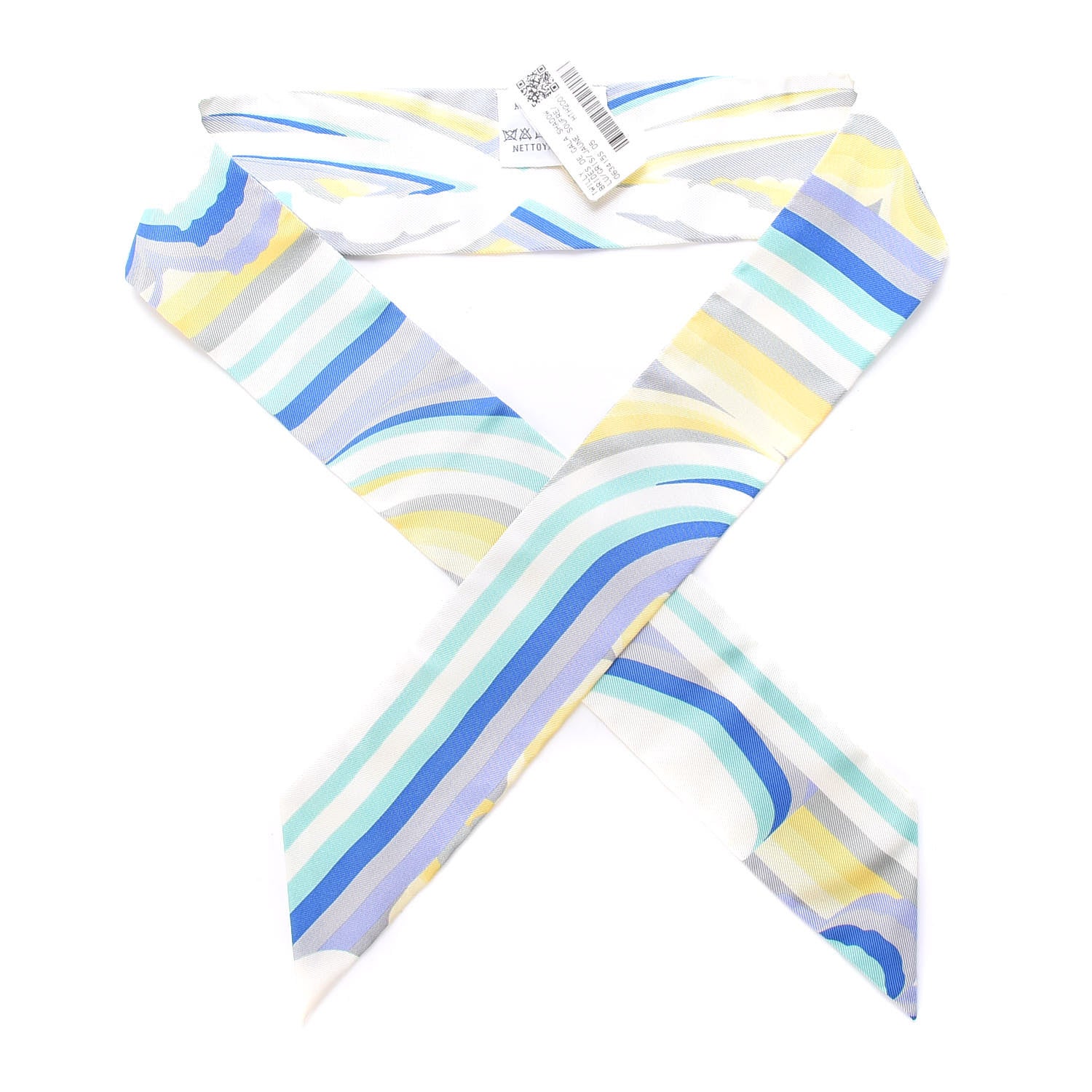 Hermes Silk Brides De Gala Shadow Twilly Gris Jaune Soufre 1 of 4