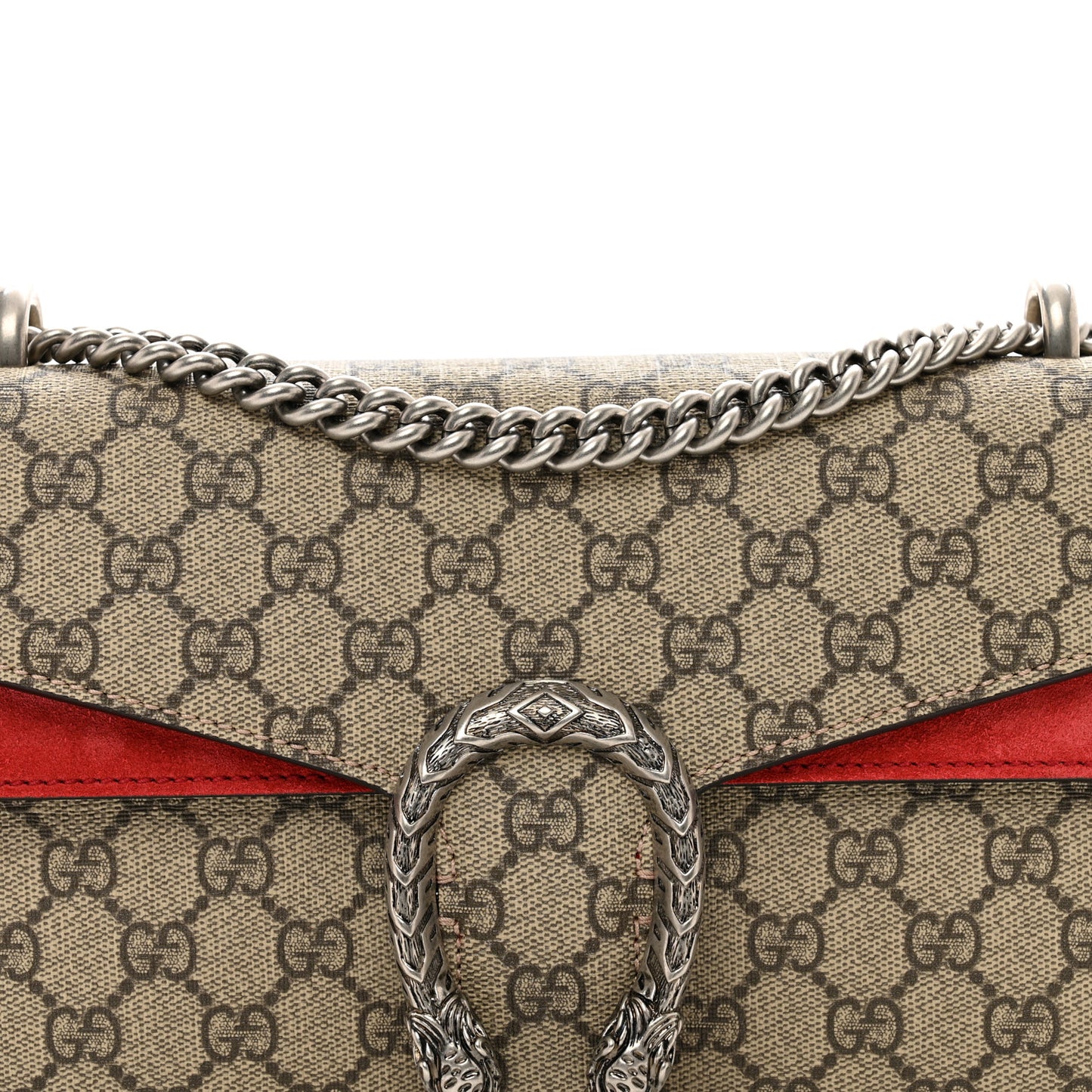 GG Supreme Monogram Small Dionysus Shoulder Bag Red