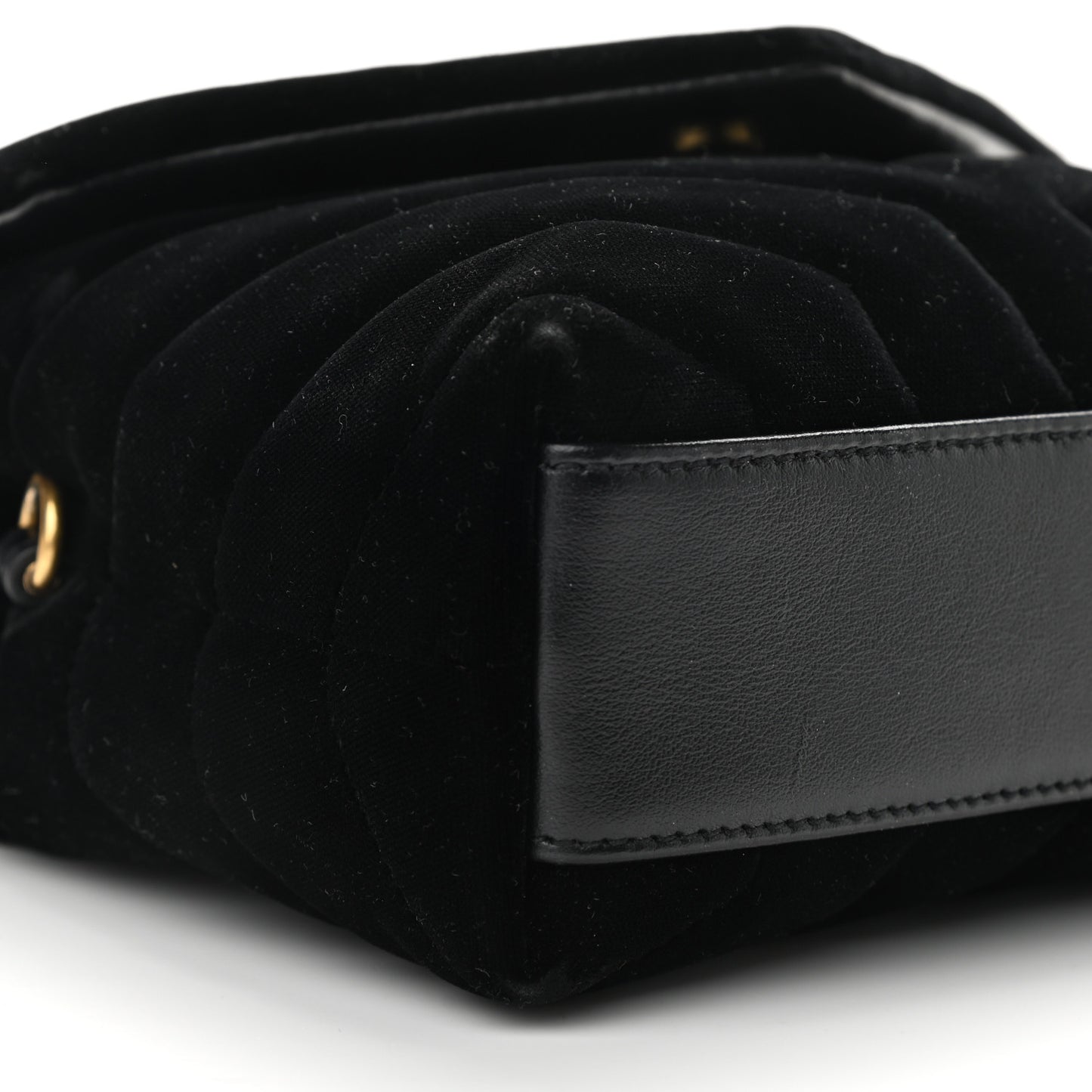 Velvet Y Quilted Monogram Toy Loulou Chain Satchel French Black