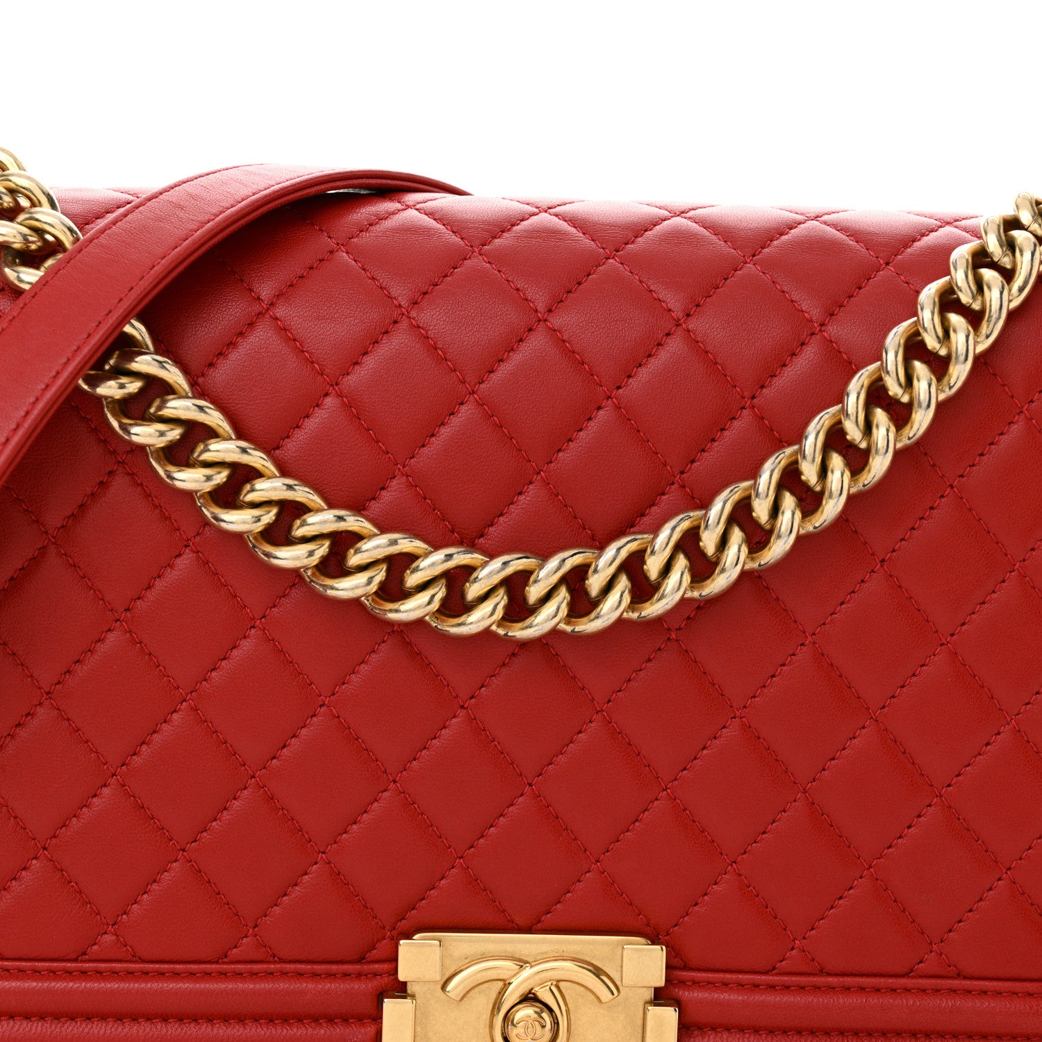 Chanel Lambskin Quilted New Medium Boy Flap Red 8 of 12