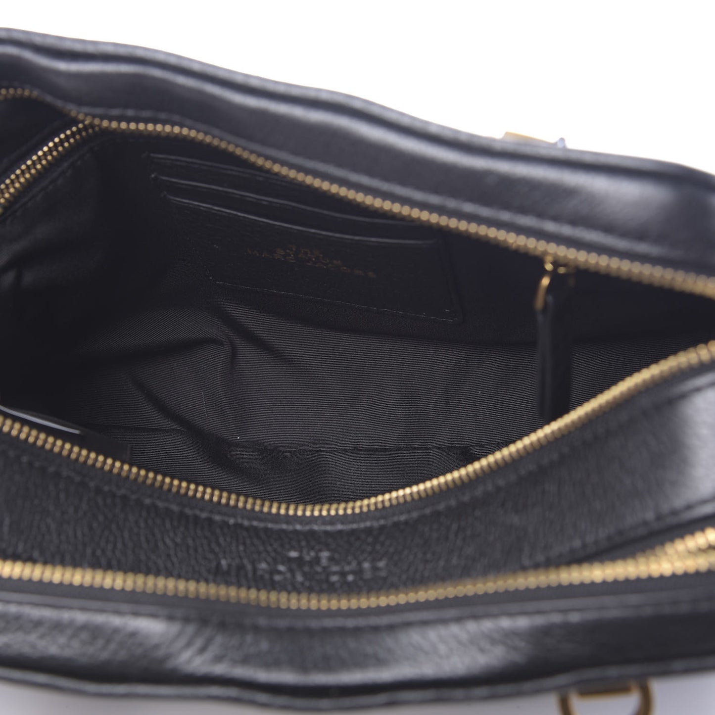 Grained Calfskin Quilted Double Stitched The Status Shoulder Bag Black