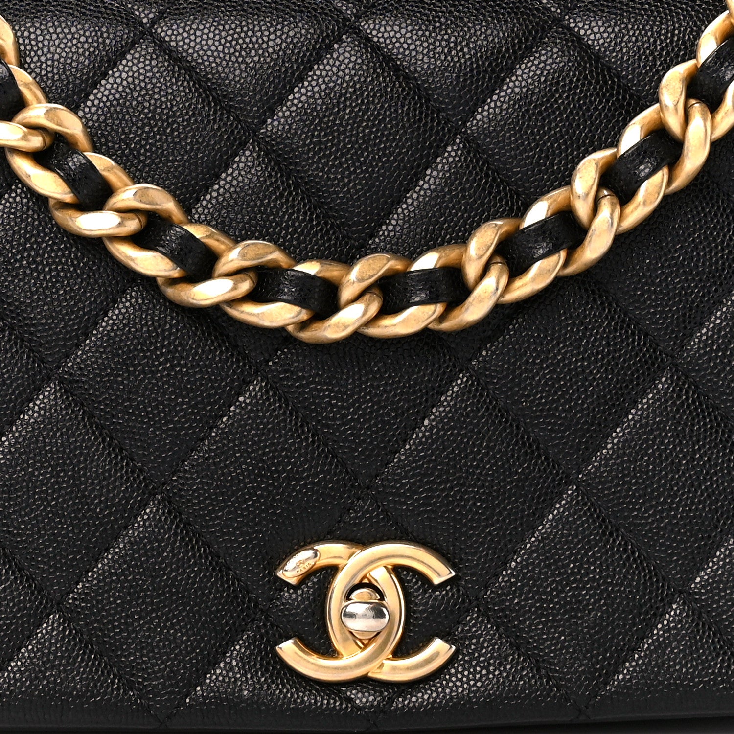 Chanel Caviar Quilted Medium Fashion Therapy Flap Bag Black 9 of 12