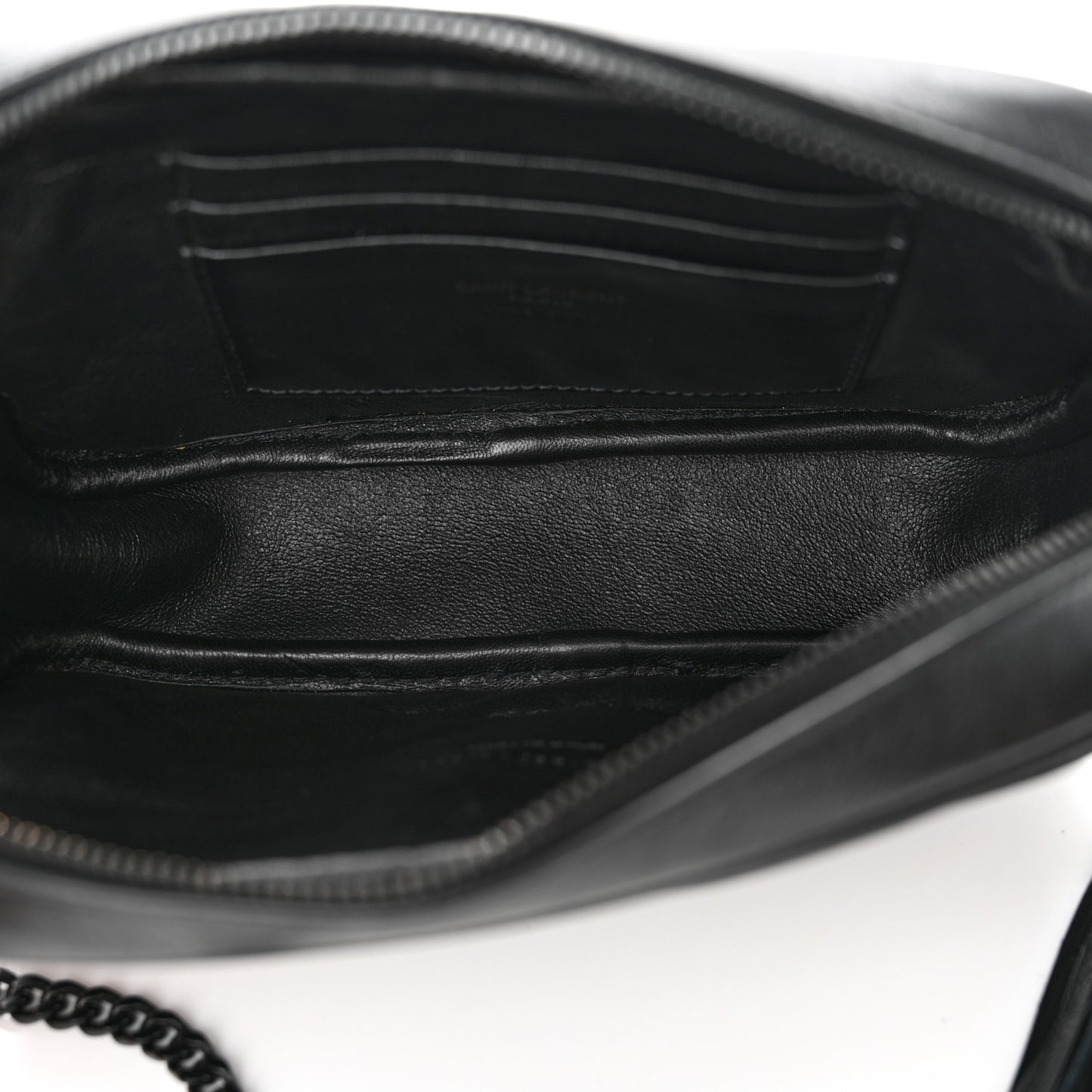 Calfskin Matelasse Monochrome Monogram Mini Lou Camera Bag Black